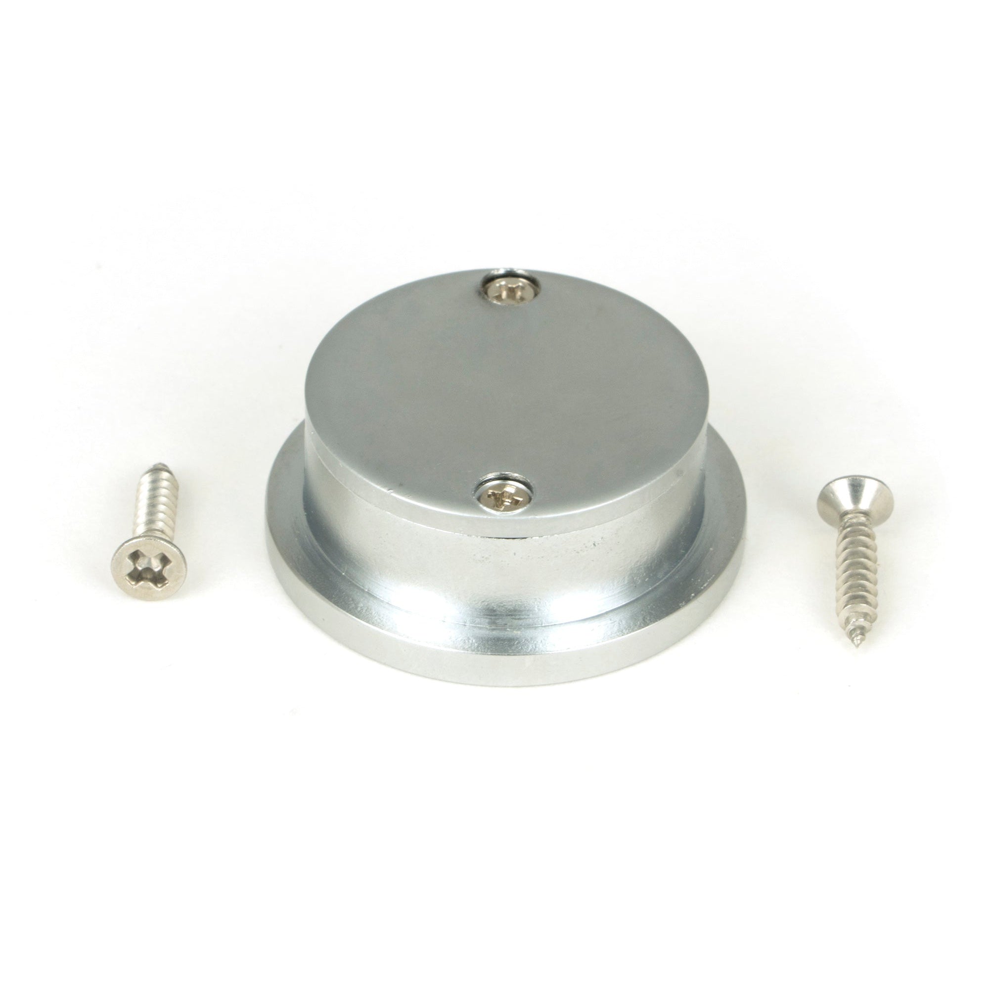 Satin Chrome 34mm Round Finger Edge Pull | From The Anvil-Cabinet Pulls-Yester Home