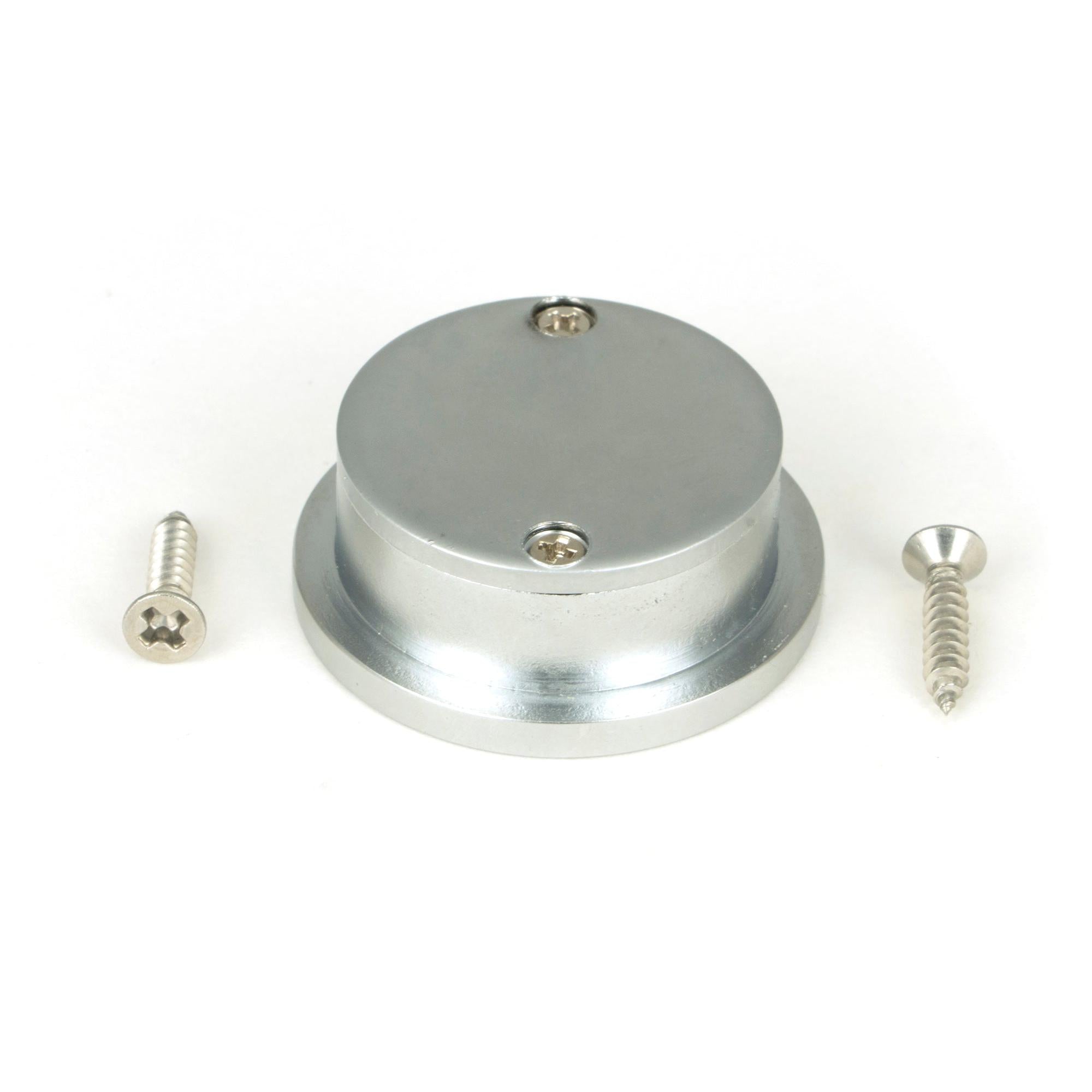 Satin Chrome 34mm Round Finger Edge Pull | From The Anvil - Cabinet Pulls - From The Anvil - Yester Home
