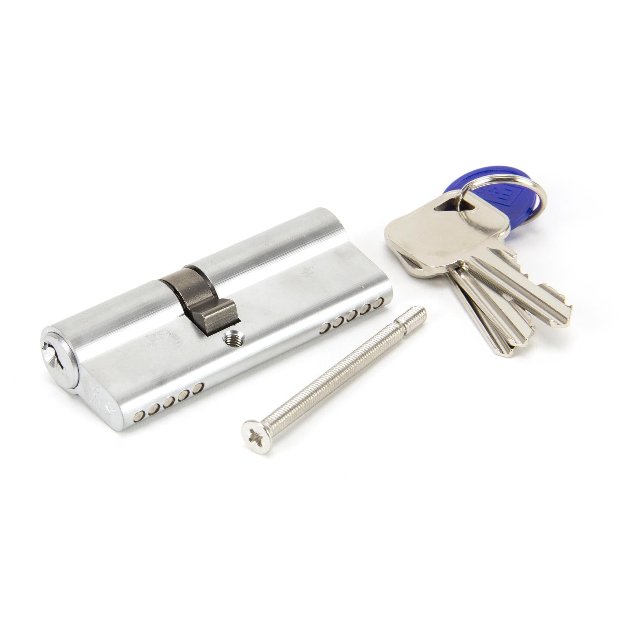 Satin Chrome 35/45 5pin Euro Cylinder KA | From The Anvil - Euro Cylinders - From The Anvil - Yester Home