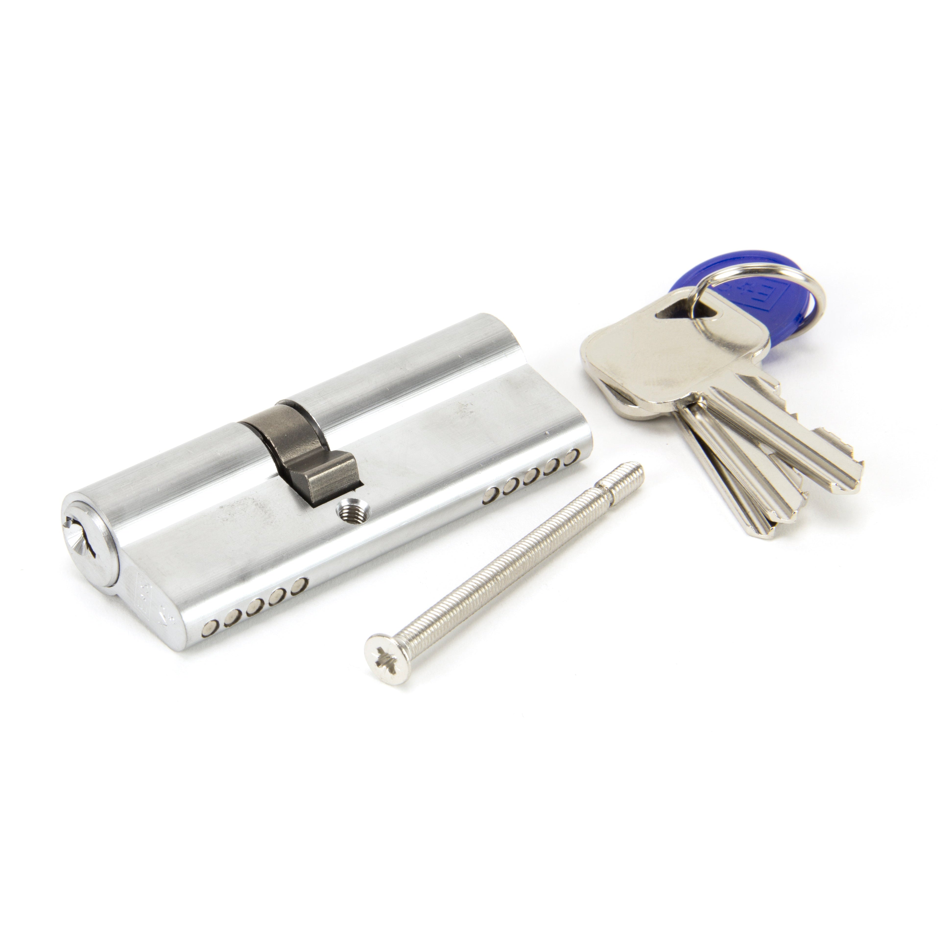 Satin Chrome 35/45 Euro Cylinder | From The Anvil-Euro Cylinders-Yester Home