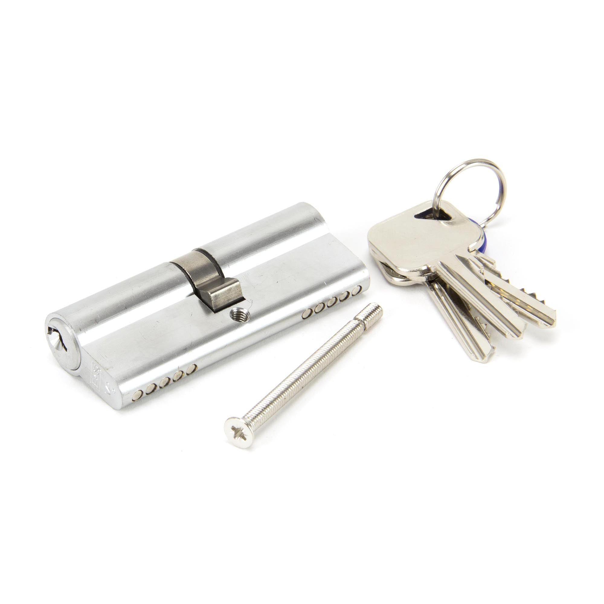 Satin Chrome 40/40 5pin Euro Cylinder KA | From The Anvil - Euro Cylinders - From The Anvil - Yester Home