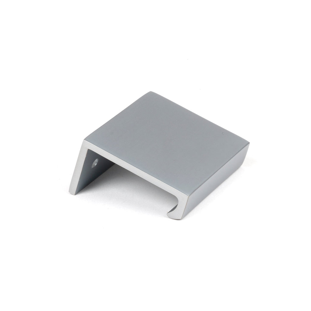 Satin Chrome 50mm Plain Edge Pull | From The Anvil-Cabinet Pulls-Yester Home