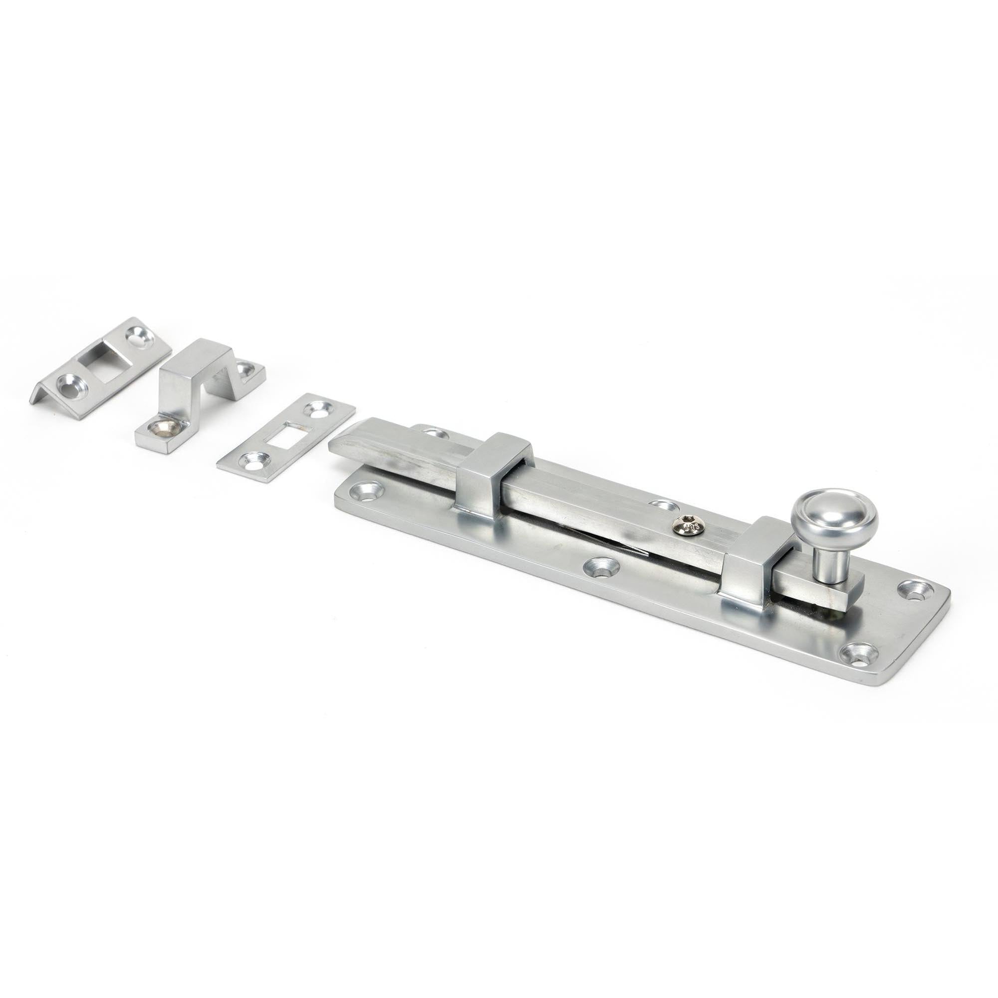 Satin Chrome 6" Universal Bolt | From The Anvil - Bolts - From The Anvil - Yester Home