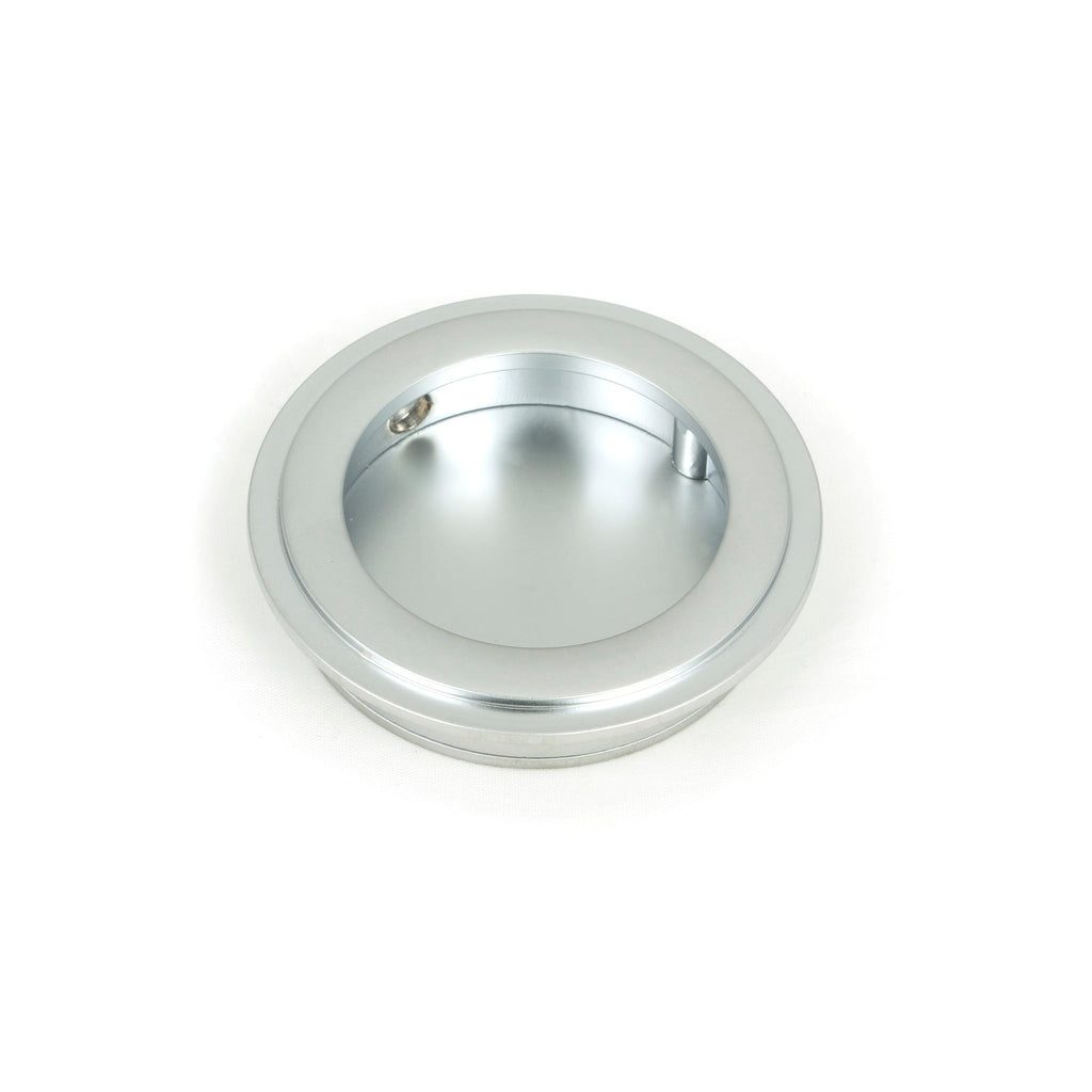 Satin Chrome 60mm Art Deco Round Pull | From The Anvil-Cabinet Pulls-Yester Home