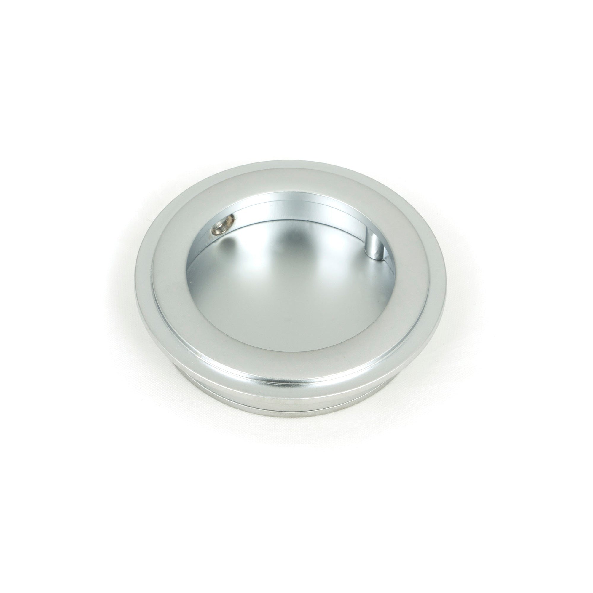 Satin Chrome 60mm Art Deco Round Pull | From The Anvil-Cabinet Pulls-Yester Home