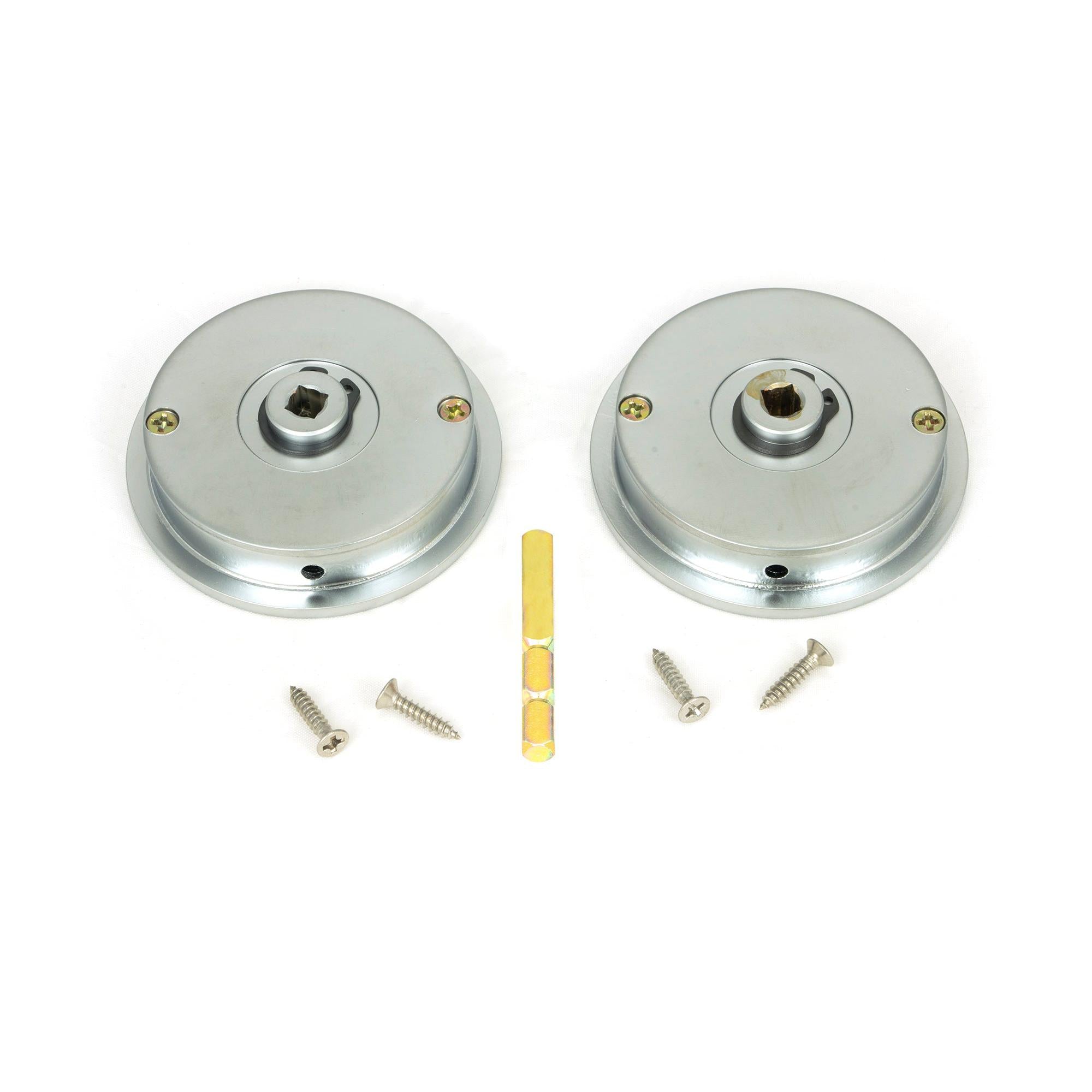 Satin Chrome 60mm Plain Round Pull - Privacy Set | From The Anvil - Cabinet Pulls - From The Anvil - Yester Home