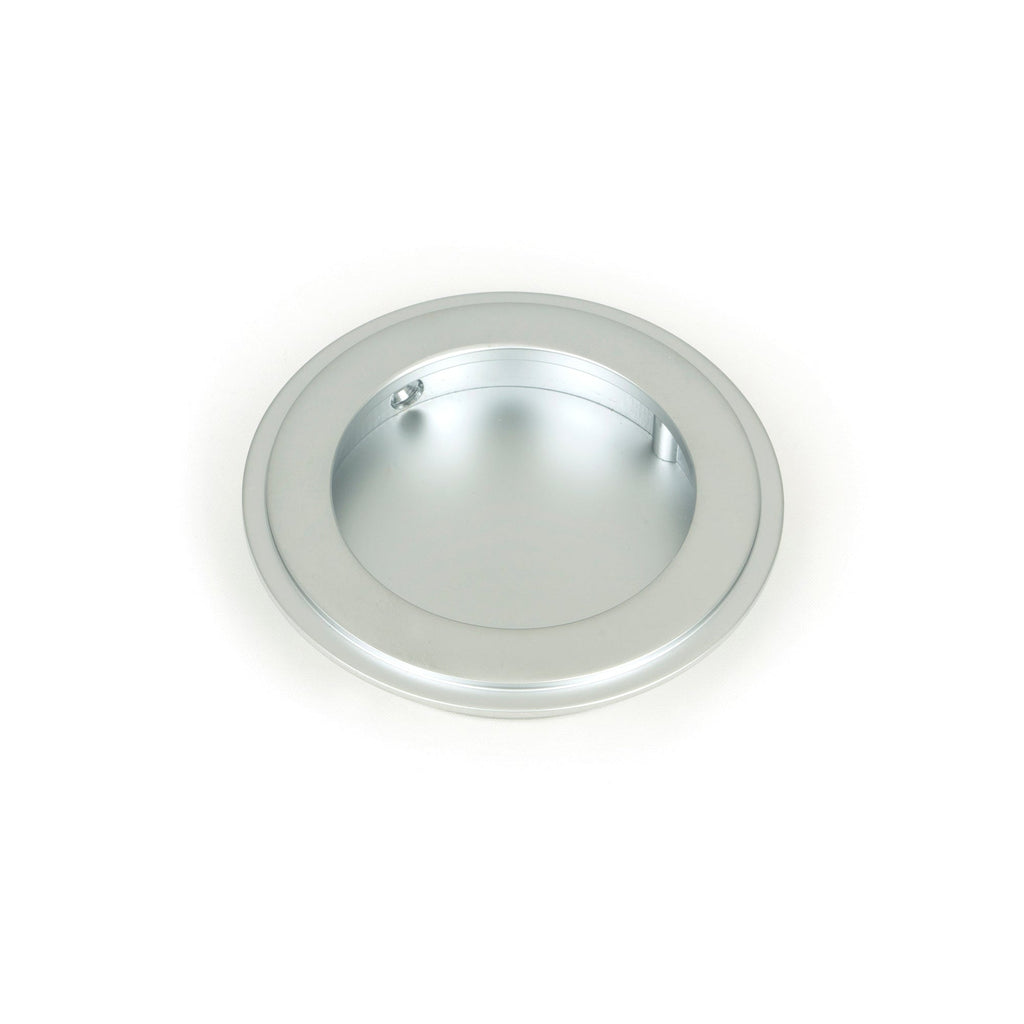 Satin Chrome 75mm Art Deco Round Pull | From The Anvil-Cabinet Pulls-Yester Home