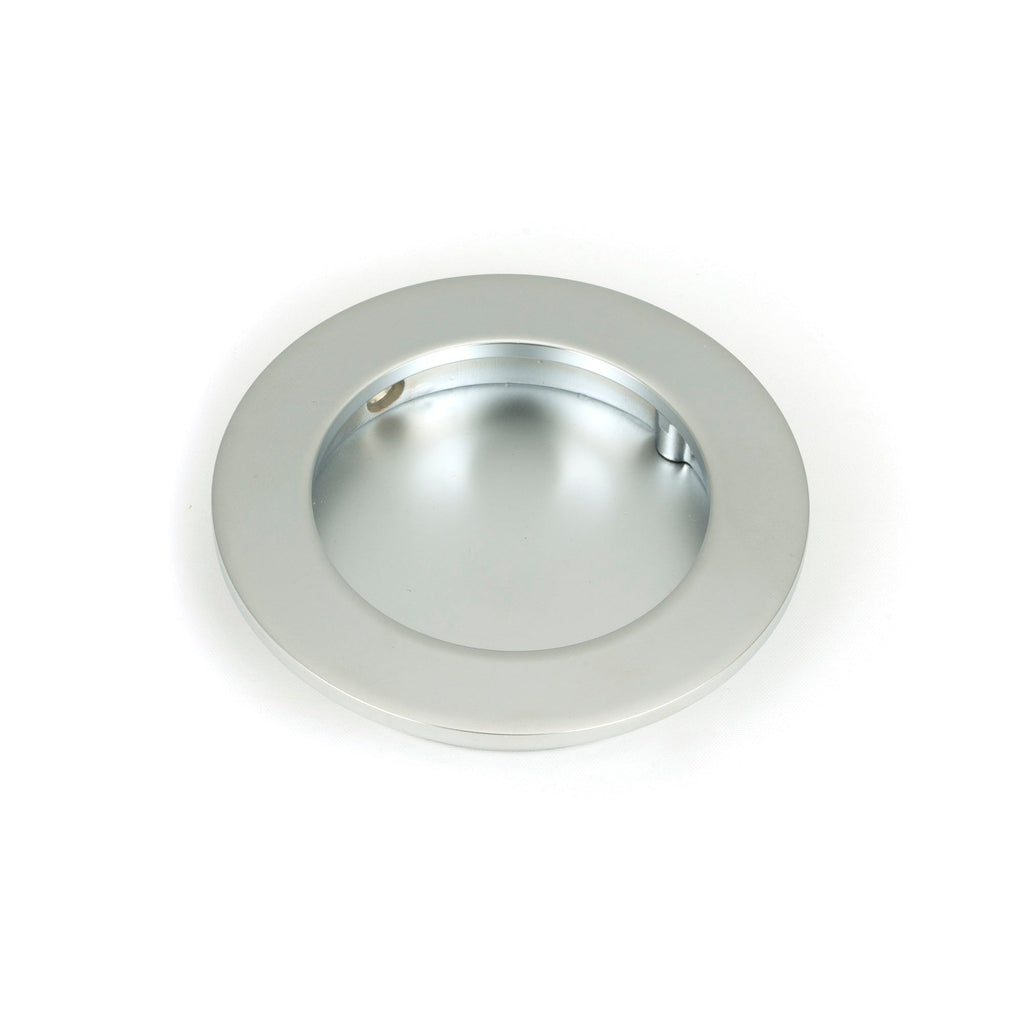 Satin Chrome 75mm Plain Round Pull | From The Anvil-Cabinet Pulls-Yester Home