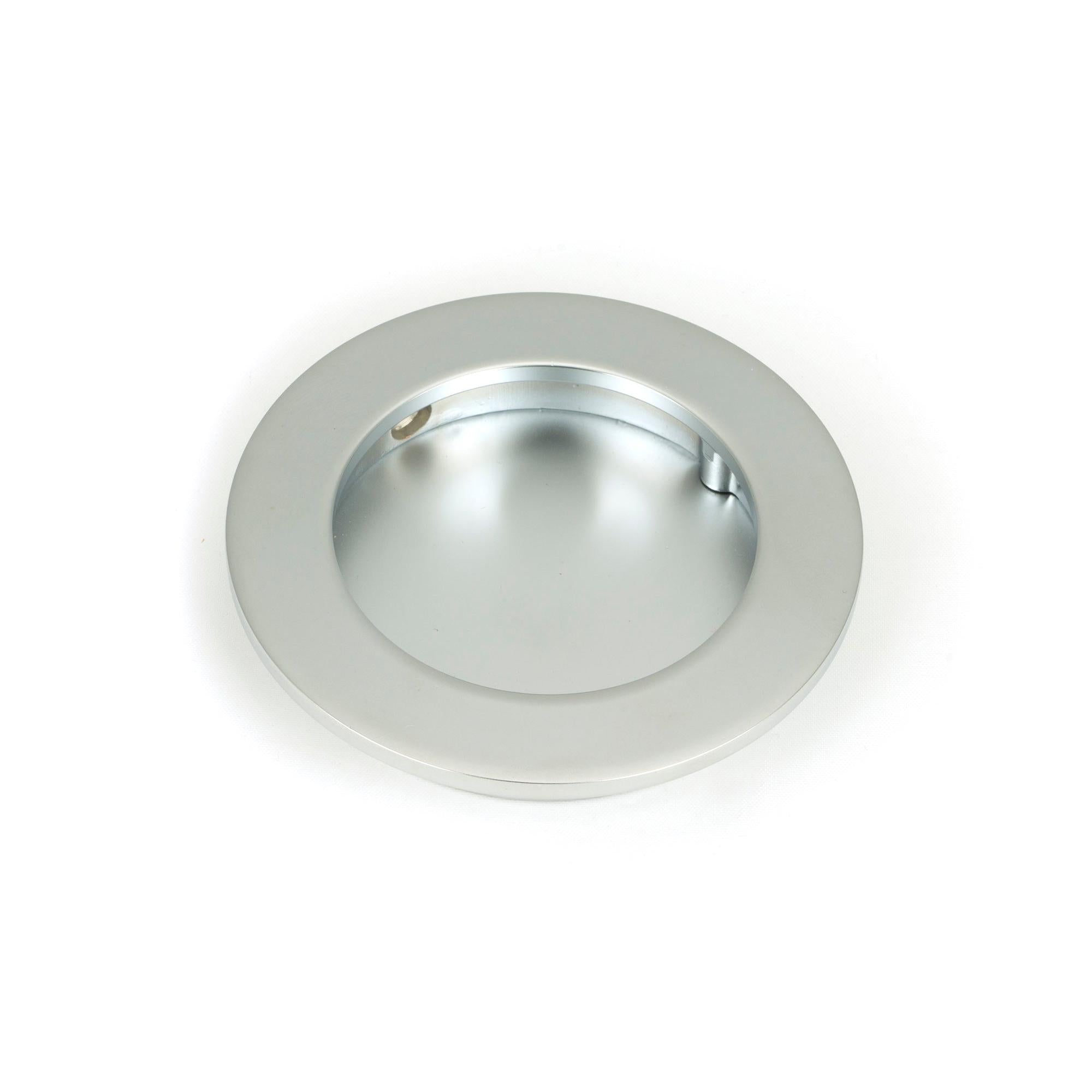 Satin Chrome 75mm Plain Round Pull | From The Anvil - Cabinet Pulls - From The Anvil - Yester Home