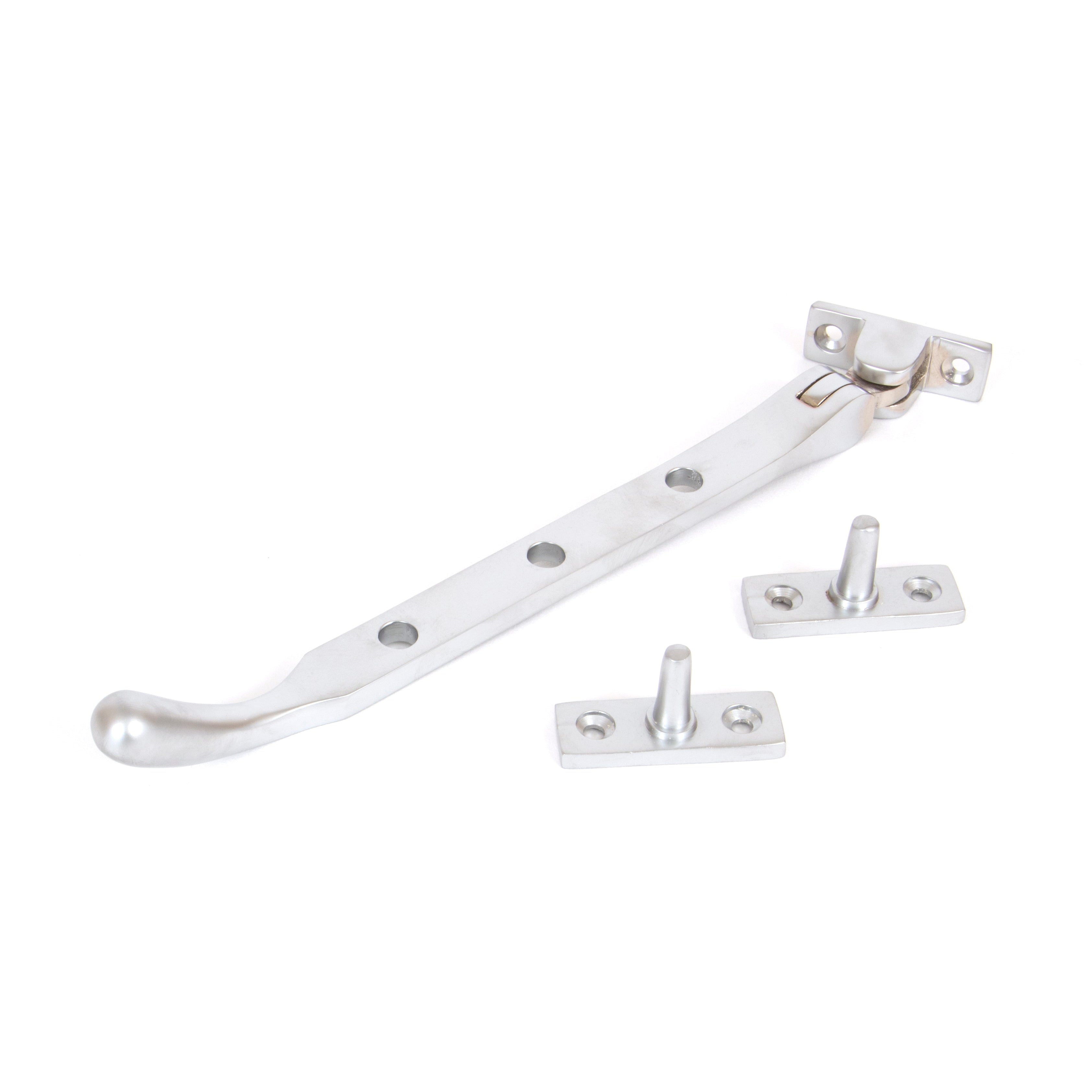 Satin Chrome 8" Peardrop Stay | From The Anvil-Stays-Yester Home