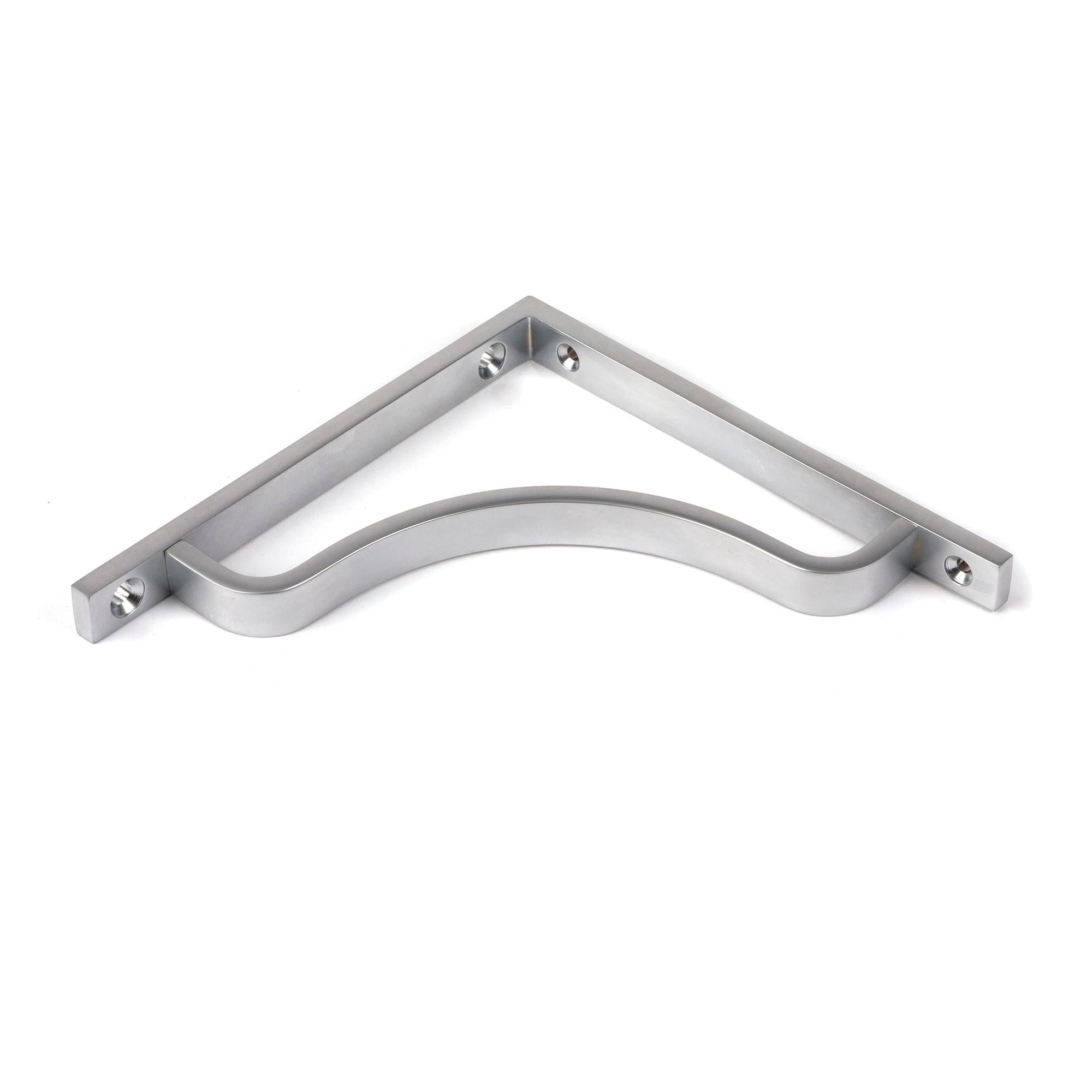 Satin Chrome Abingdon Shelf Bracket (150mm x 150mm) | From The Anvil - Shelf Brackets - From The Anvil - Yester Home