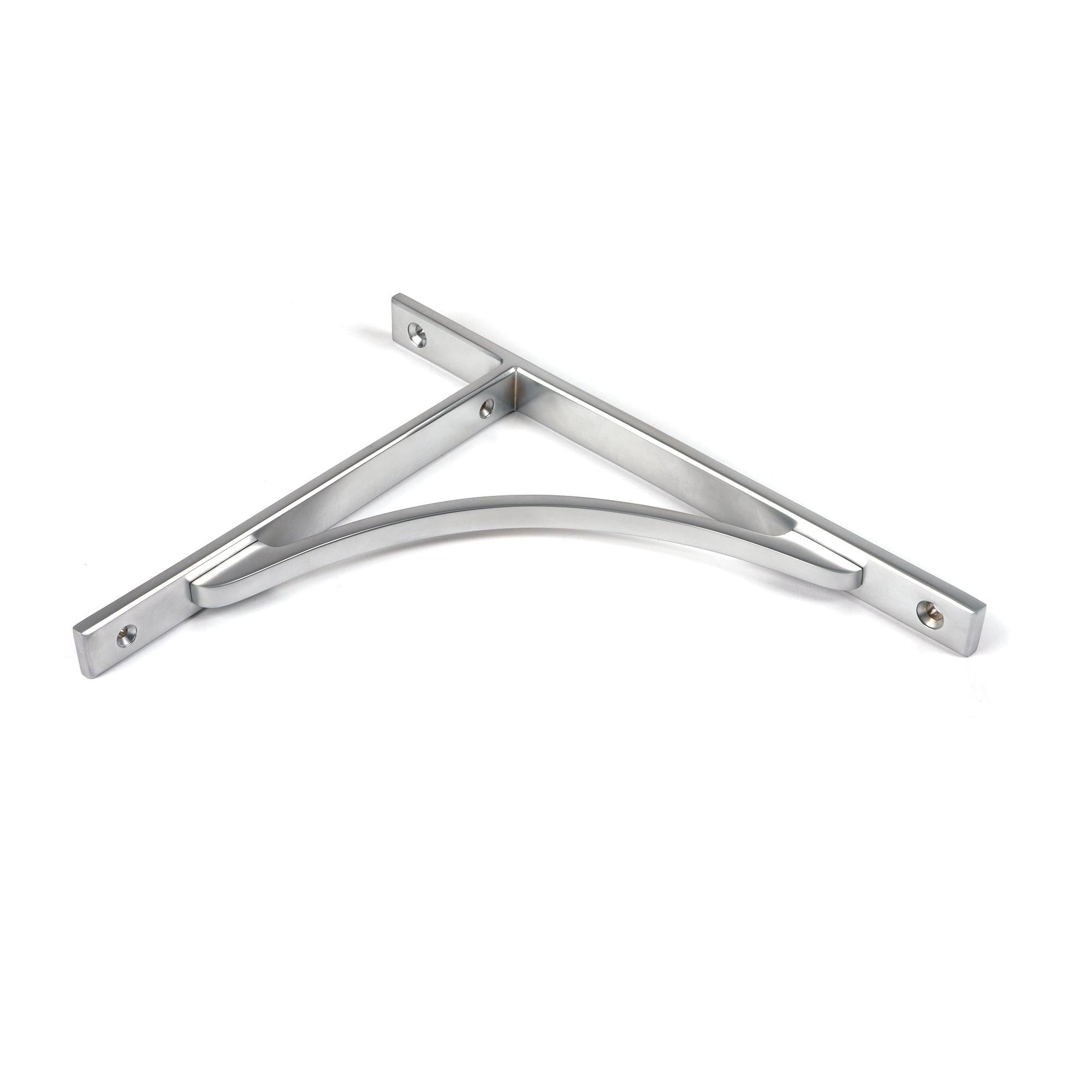 Satin Chrome Apperley Shelf Bracket (260mm x 200mm) | From The Anvil - Shelf Brackets - From The Anvil - Yester Home