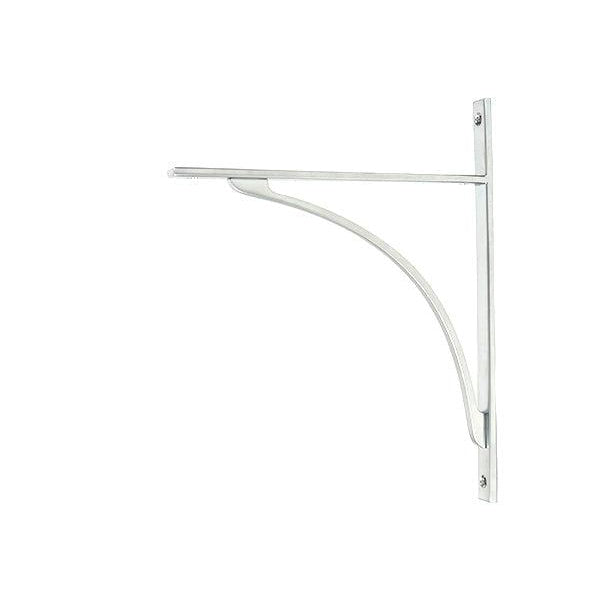 Satin Chrome Apperley Shelf Bracket (314mm x 250mm) | From The Anvil-Shelf Brackets-Yester Home