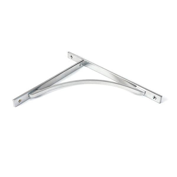 Satin Chrome Apperley Shelf Bracket (314mm x 250mm) | From The Anvil-Shelf Brackets-Yester Home
