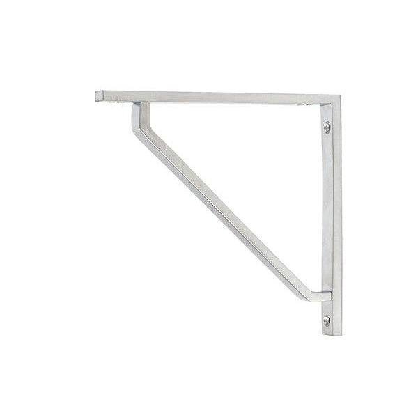 Satin Chrome Barton Shelf Bracket (150mm x 150mm) | From The Anvil-Shelf Brackets-Yester Home