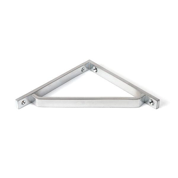 Satin Chrome Barton Shelf Bracket (150mm x 150mm) | From The Anvil-Shelf Brackets-Yester Home