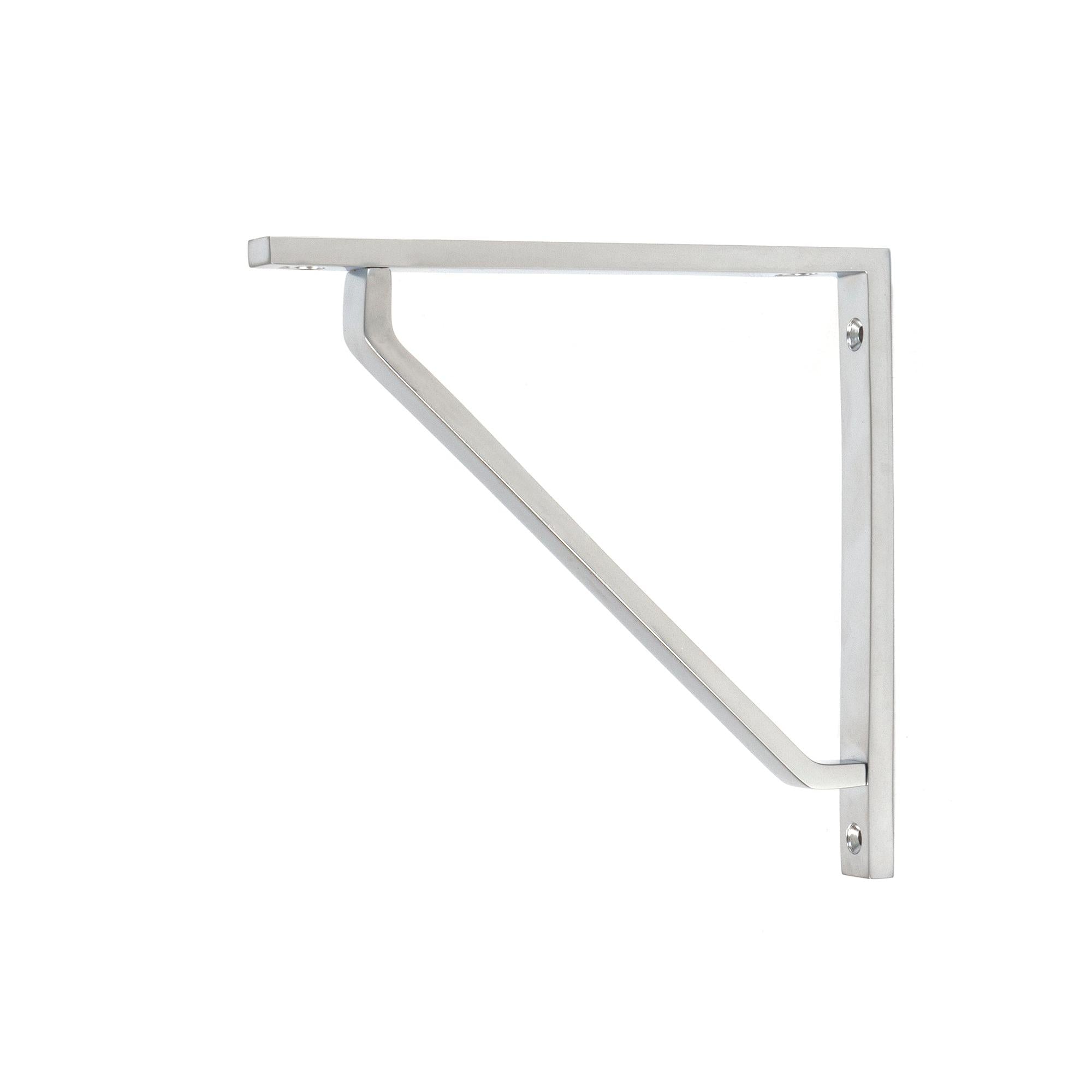 Satin Chrome Barton Shelf Bracket (150mm x 150mm) | From The Anvil - Shelf Brackets - From The Anvil - Yester Home