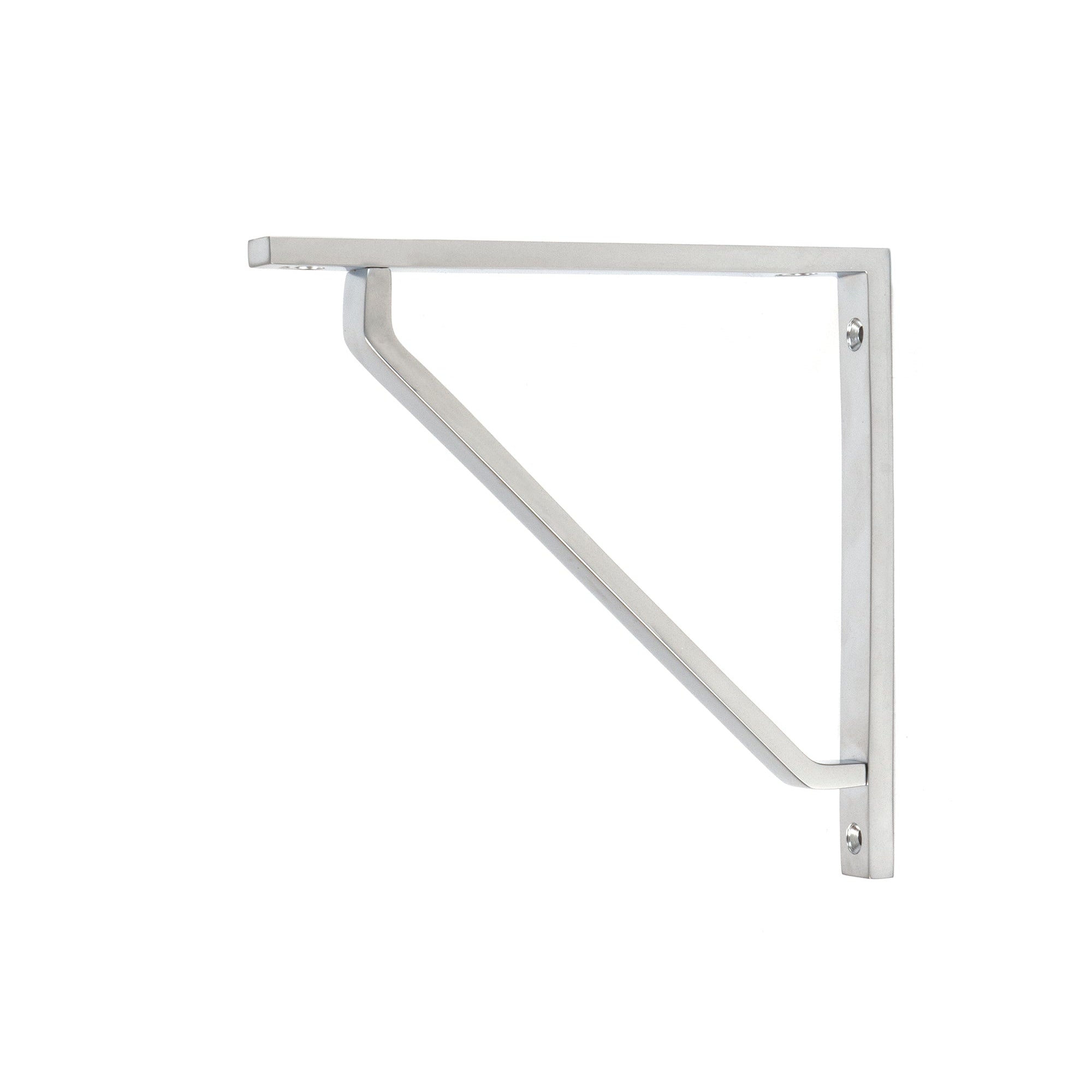 Satin Chrome Barton Shelf Bracket (150mm x 150mm) | From The Anvil-Shelf Brackets-Yester Home