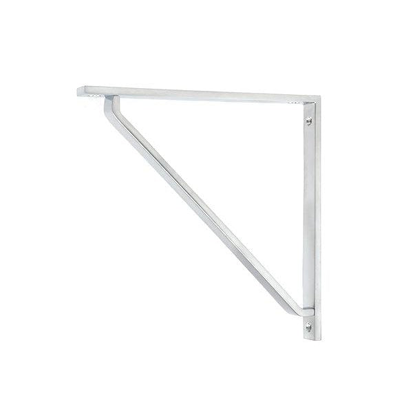 Satin Chrome Barton Shelf Bracket (200mm x 200mm) | From The Anvil-Shelf Brackets-Yester Home