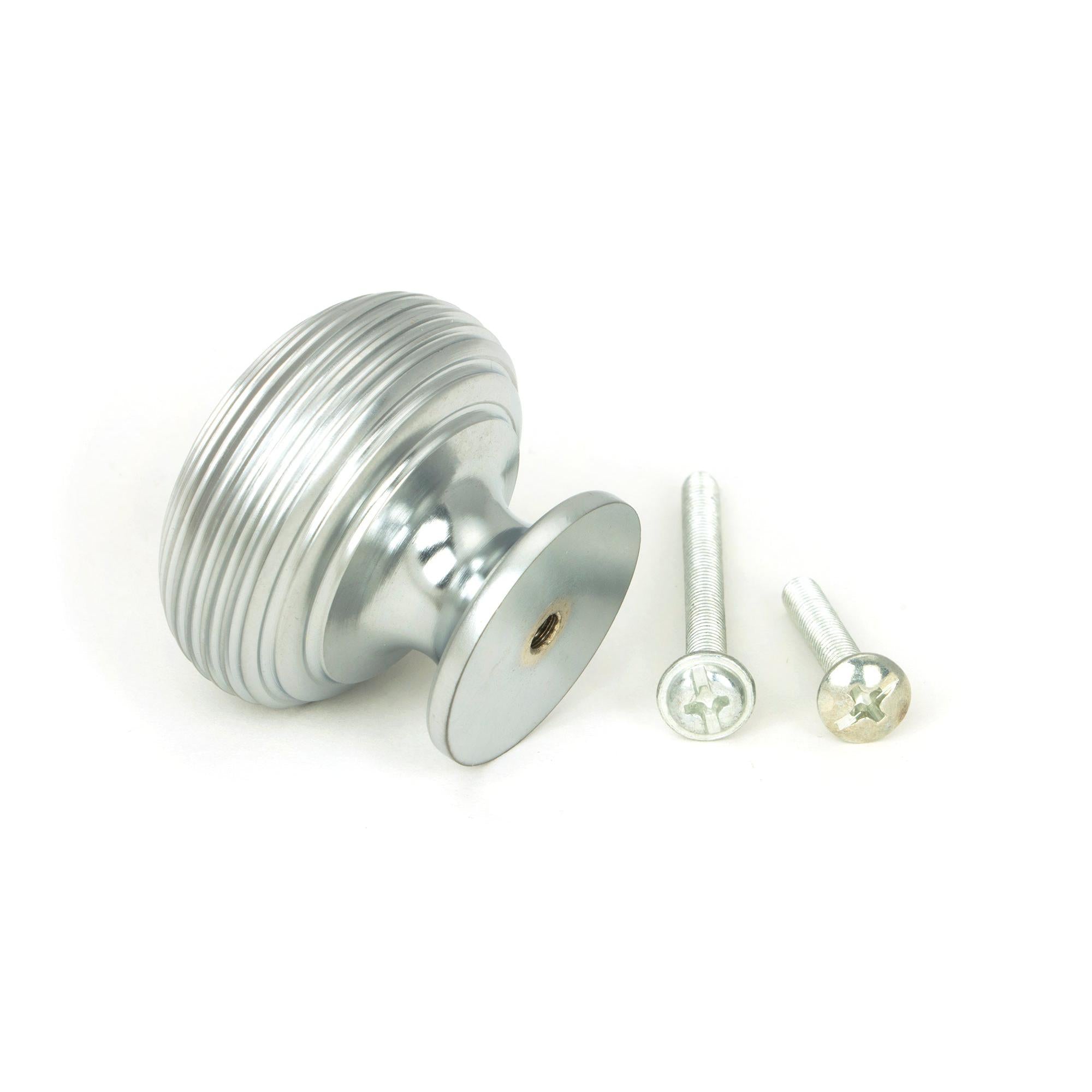 Satin Chrome Beehive Cabinet Knob 40mm | From The Anvil - Cabinet Knobs - From The Anvil - Yester Home
