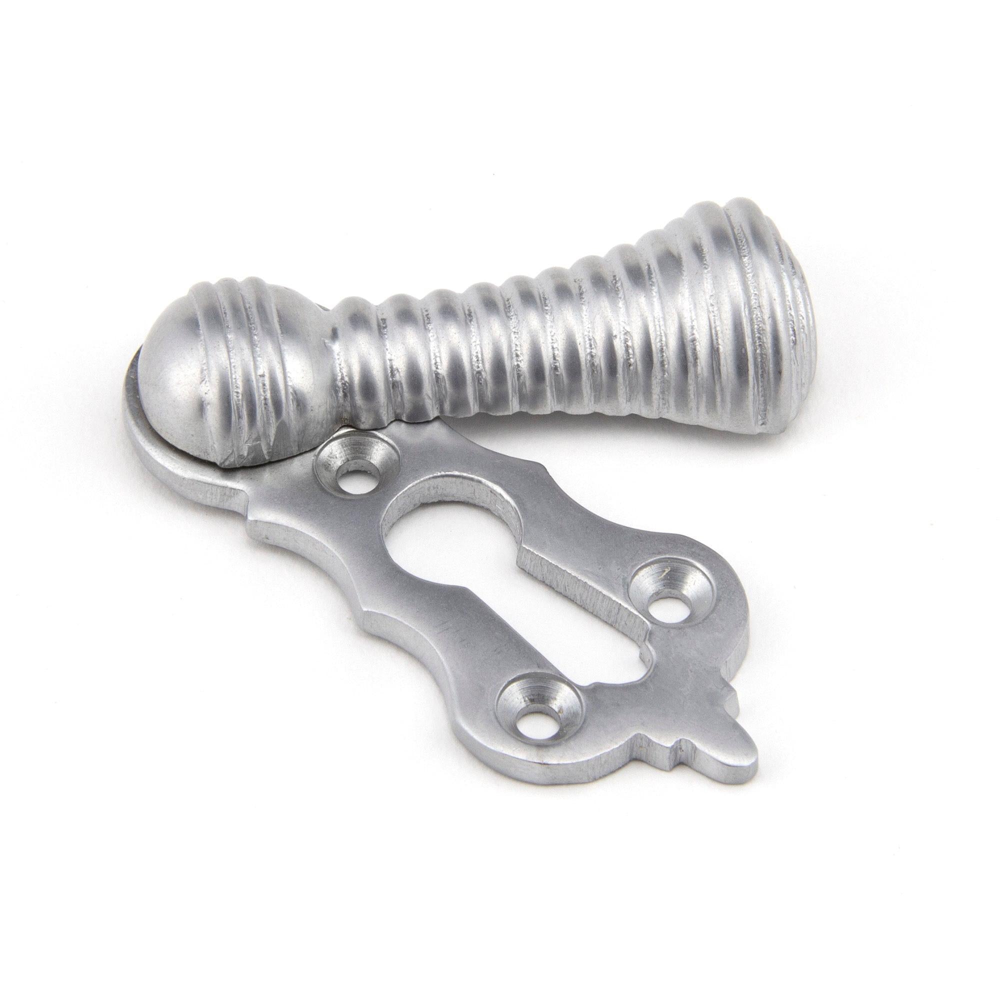 Satin Chrome Beehive Escutcheon | From The Anvil - Escutcheons - From The Anvil - Yester Home
