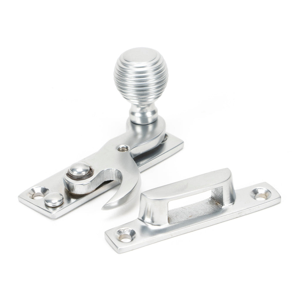 Satin Chrome Beehive Sash Hook Fastener | From The Anvil-Sash Hook Fasteners-Yester Home