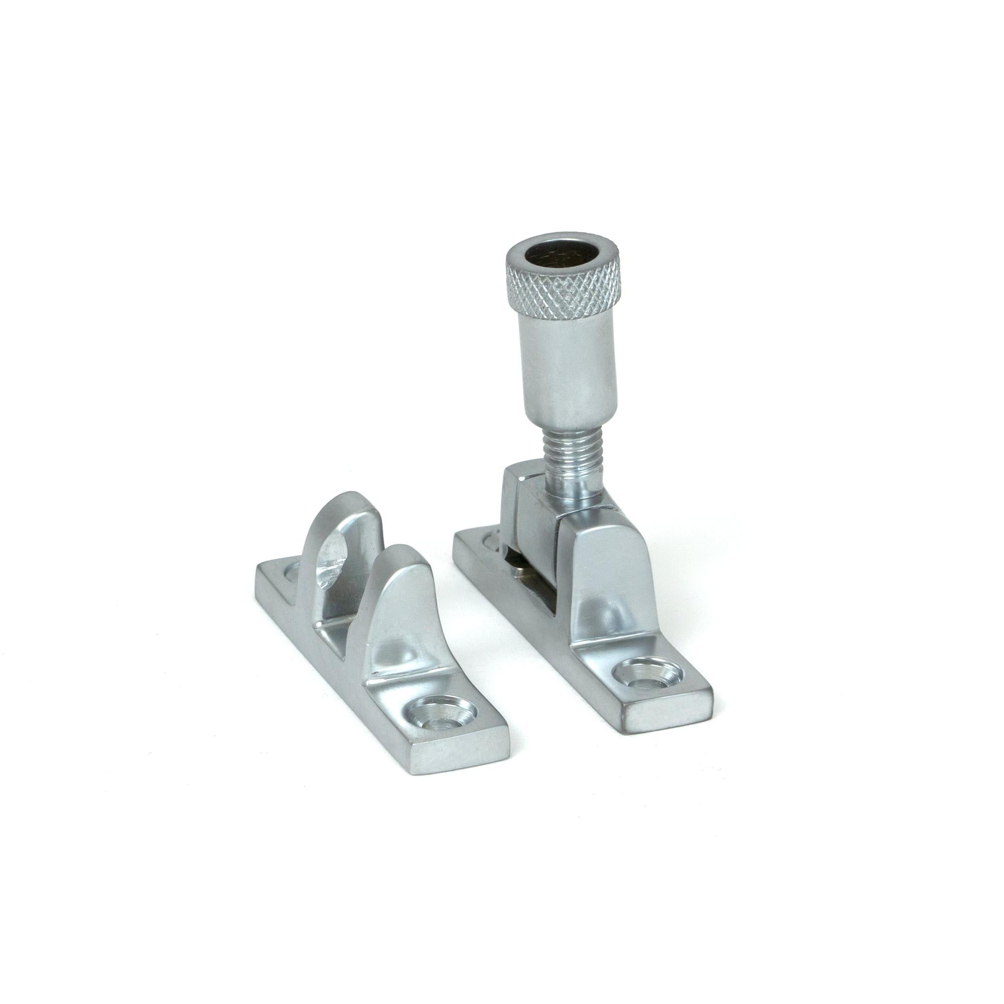 Satin Chrome Brompton Brighton Fastener - Narrow (Square) | From The Anvil - Brighton Fasteners - From The Anvil - Yester Home