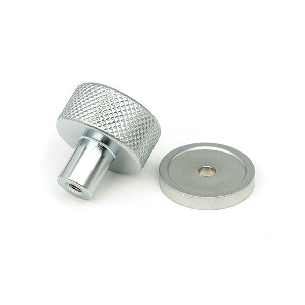 Satin Chrome Brompton Cabinet Knob - 25mm (Plain) | From The Anvil-Cabinet Knobs-Yester Home