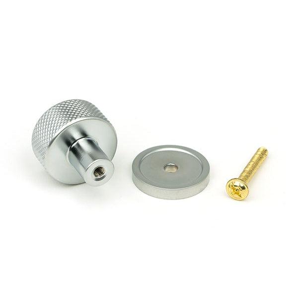 Satin Chrome Brompton Cabinet Knob - 25mm (Plain) | From The Anvil-Cabinet Knobs-Yester Home