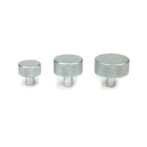 Satin Chrome Brompton Cabinet Knob - 32mm (No rose) | From The Anvil-Cabinet Knobs-Yester Home