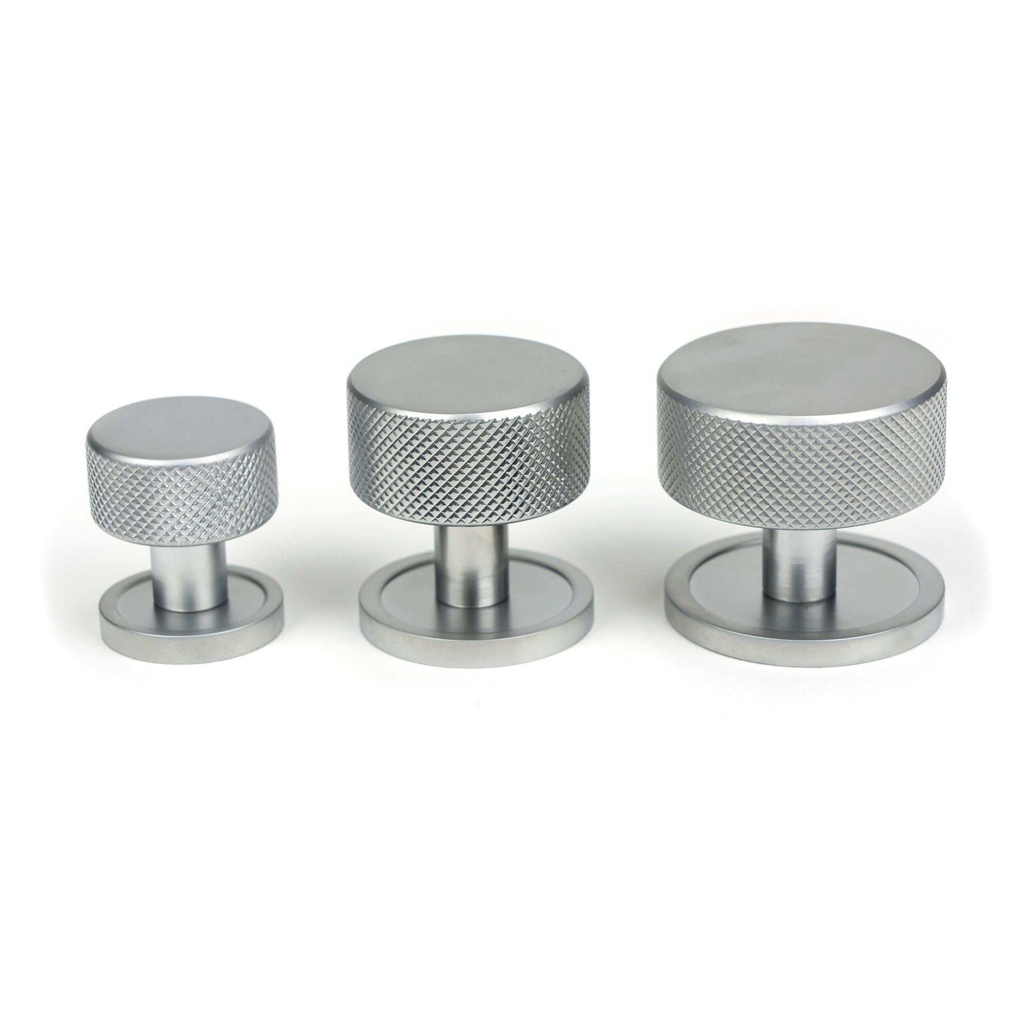 Satin Chrome Brompton Cabinet Knob - 32mm (Plain) | From The Anvil - Cabinet Knobs - From The Anvil - Yester Home