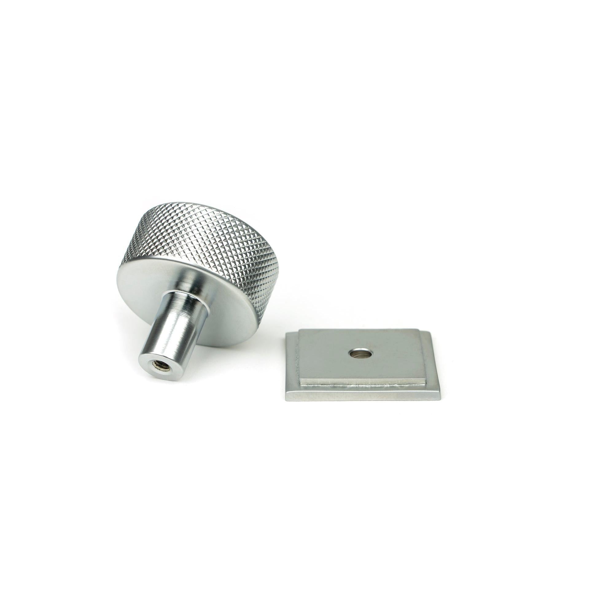 Satin Chrome Brompton Cabinet Knob - 32mm (Square) | From The Anvil - Cabinet Knobs - From The Anvil - Yester Home