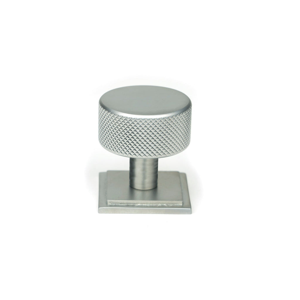 Satin Chrome Brompton Cabinet Knob - 32mm (Square) | From The Anvil-Cabinet Knobs-Yester Home