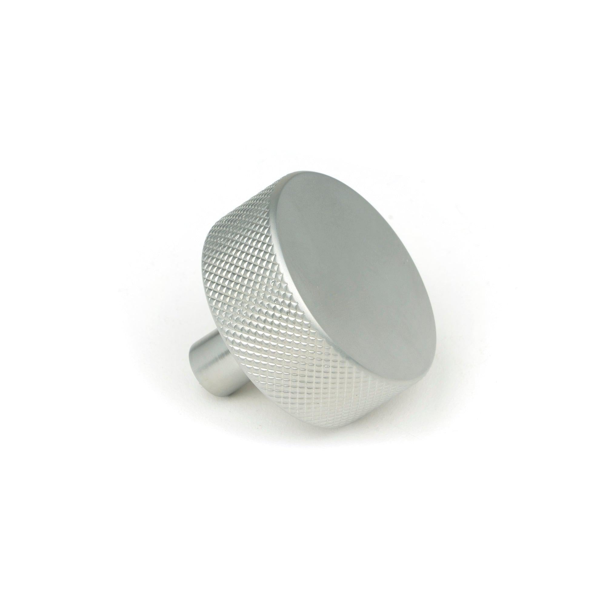 Satin Chrome Brompton Cabinet Knob - 38mm (No rose) | From The Anvil - Cabinet Knobs - From The Anvil - Yester Home