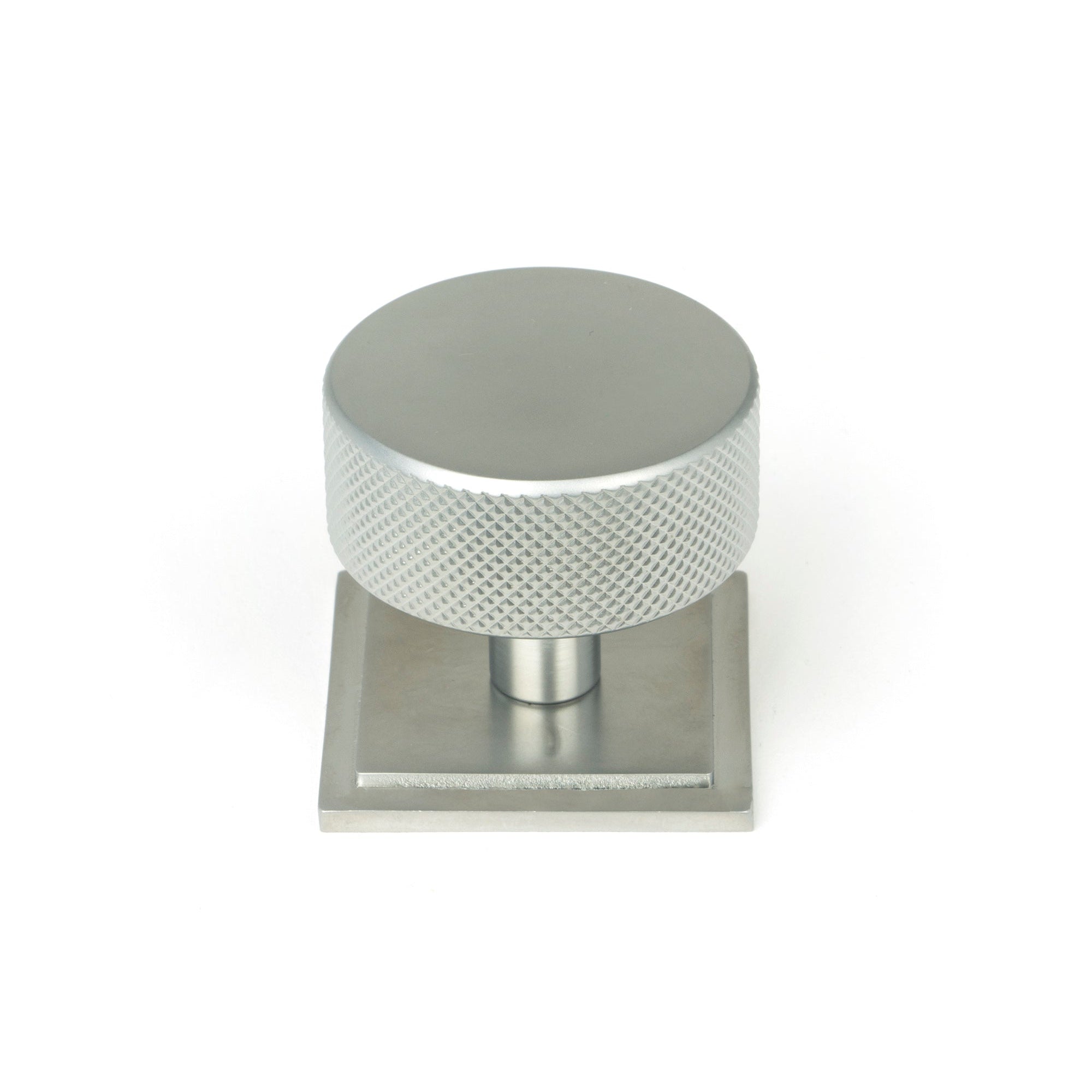 Satin Chrome Brompton Cabinet Knob - 38mm (Square) | From The Anvil-Cabinet Knobs-Yester Home