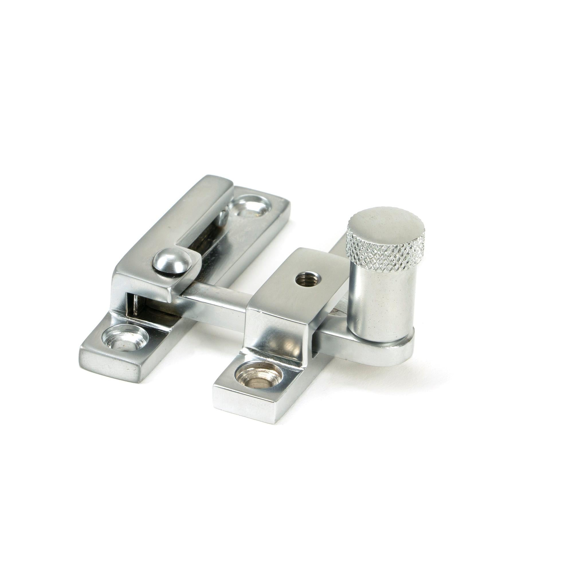 Satin Chrome Brompton Quadrant Fastener - Narrow | From The Anvil - Quadrant Fasteners - From The Anvil - Yester Home