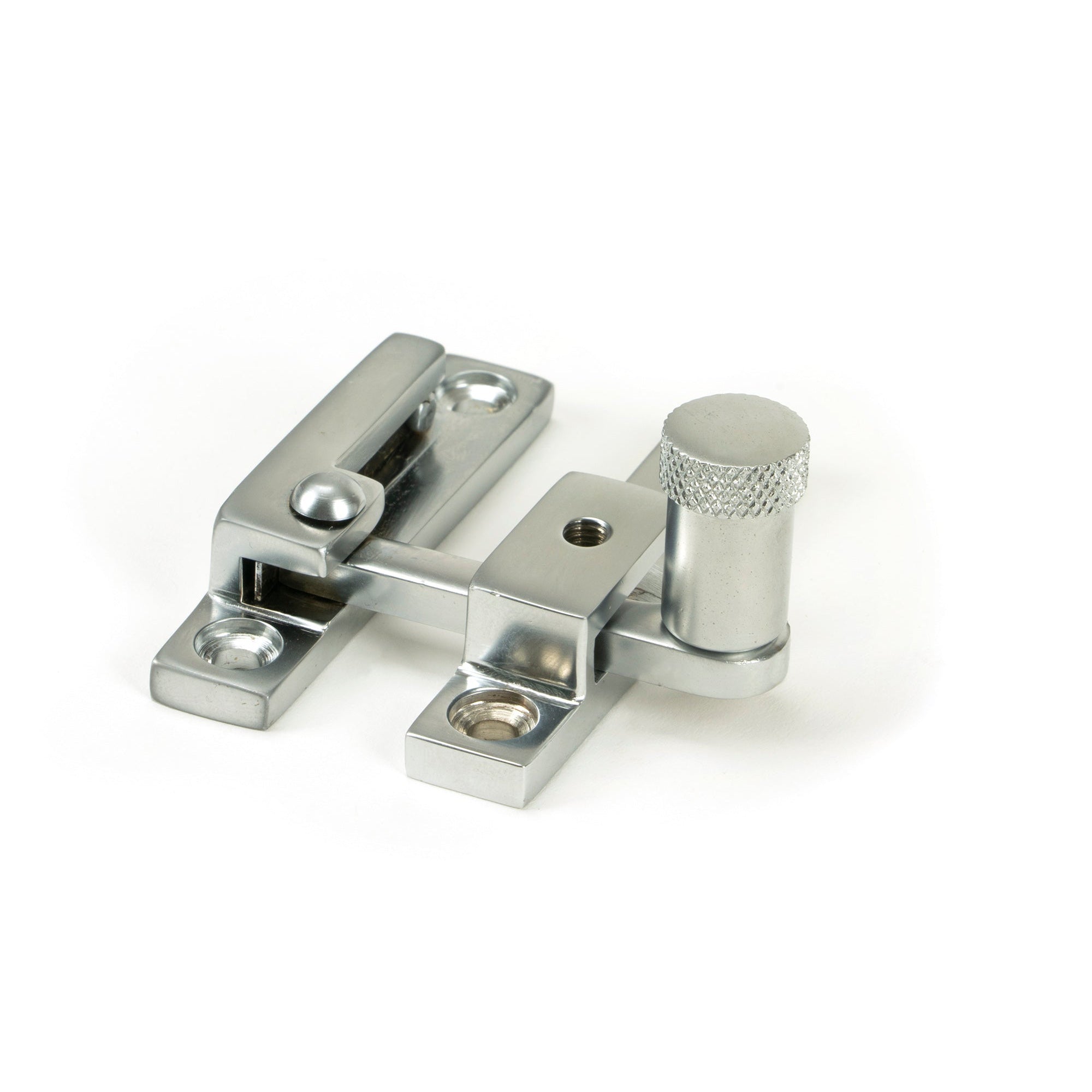 Satin Chrome Brompton Quadrant Fastener - Narrow | From The Anvil-Quadrant Fasteners-Yester Home