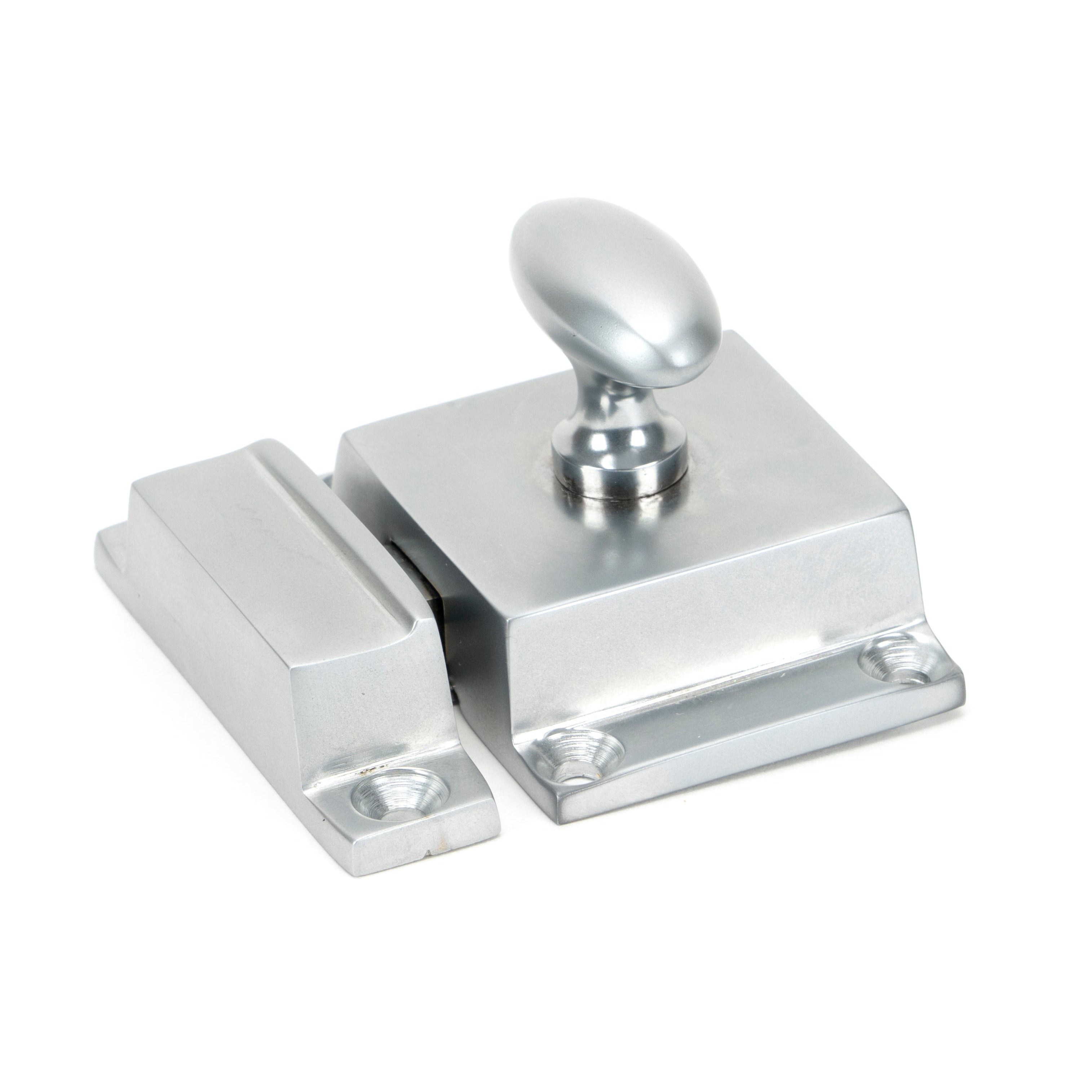 Satin Chrome Cabinet Latch | From The Anvil-Cabinet Latches & Catches-Yester Home