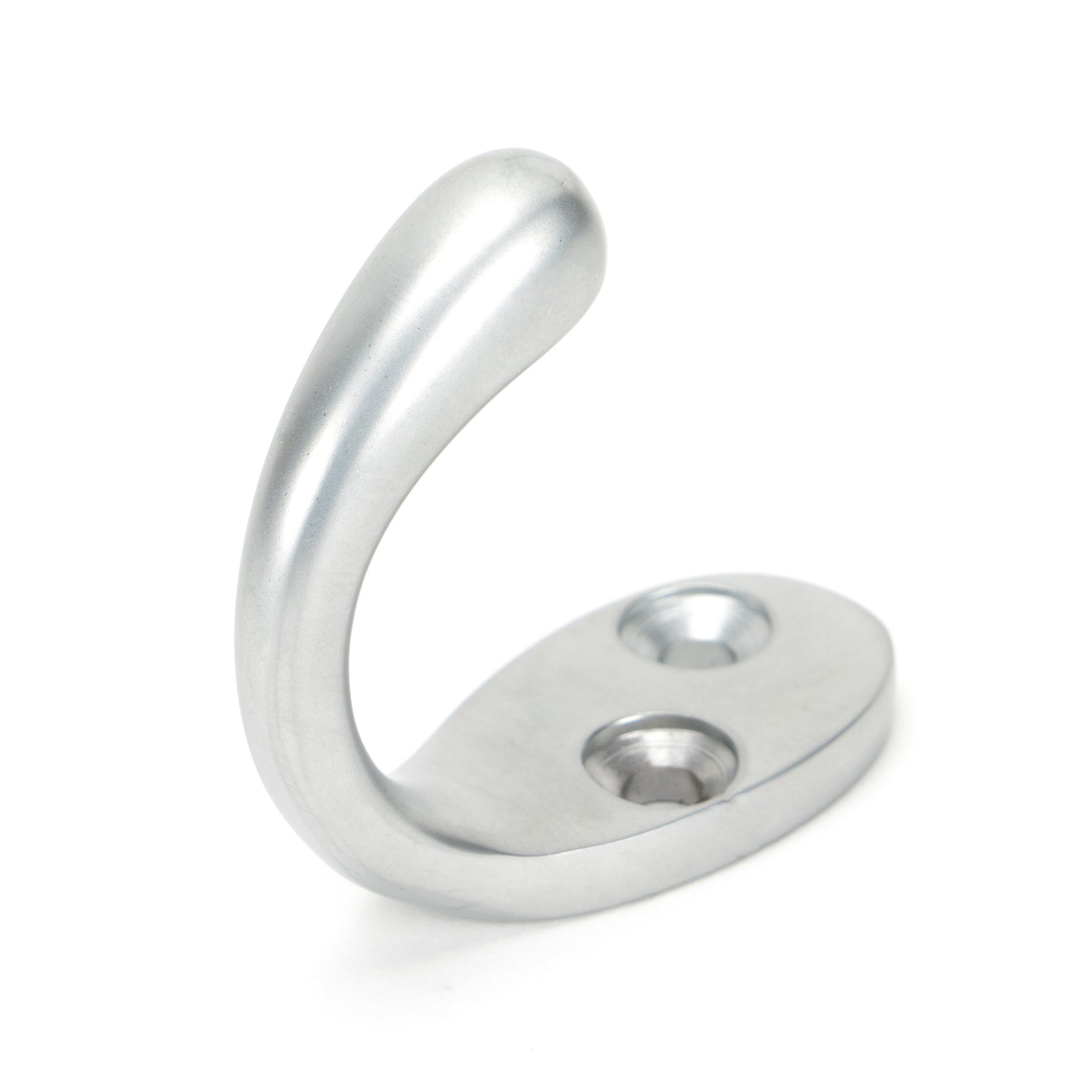 Satin Chrome Celtic Single Robe Hook | From The Anvil-Coat Hooks-Yester Home