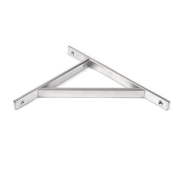 Satin Chrome Chalfont Shelf Bracket (260mm x 200mm) | From The Anvil-Shelf Brackets-Yester Home