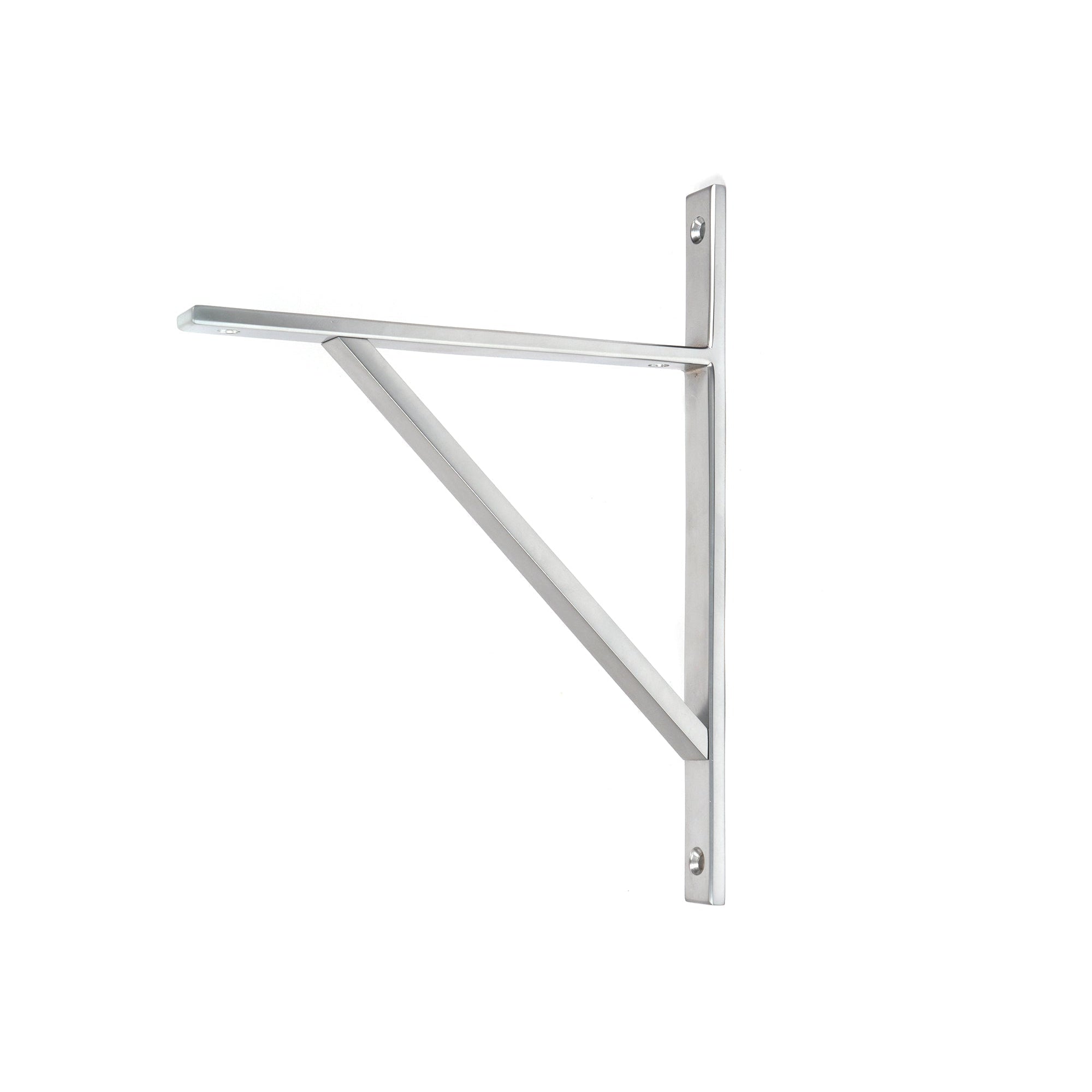 Satin Chrome Chalfont Shelf Bracket (260mm x 200mm) | From The Anvil-Shelf Brackets-Yester Home