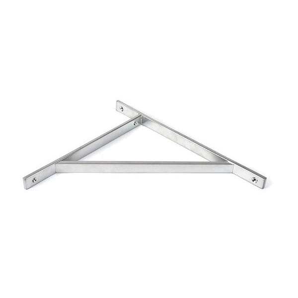 Satin Chrome Chalfont Shelf Bracket (314mm x 250mm) | From The Anvil-Shelf Brackets-Yester Home