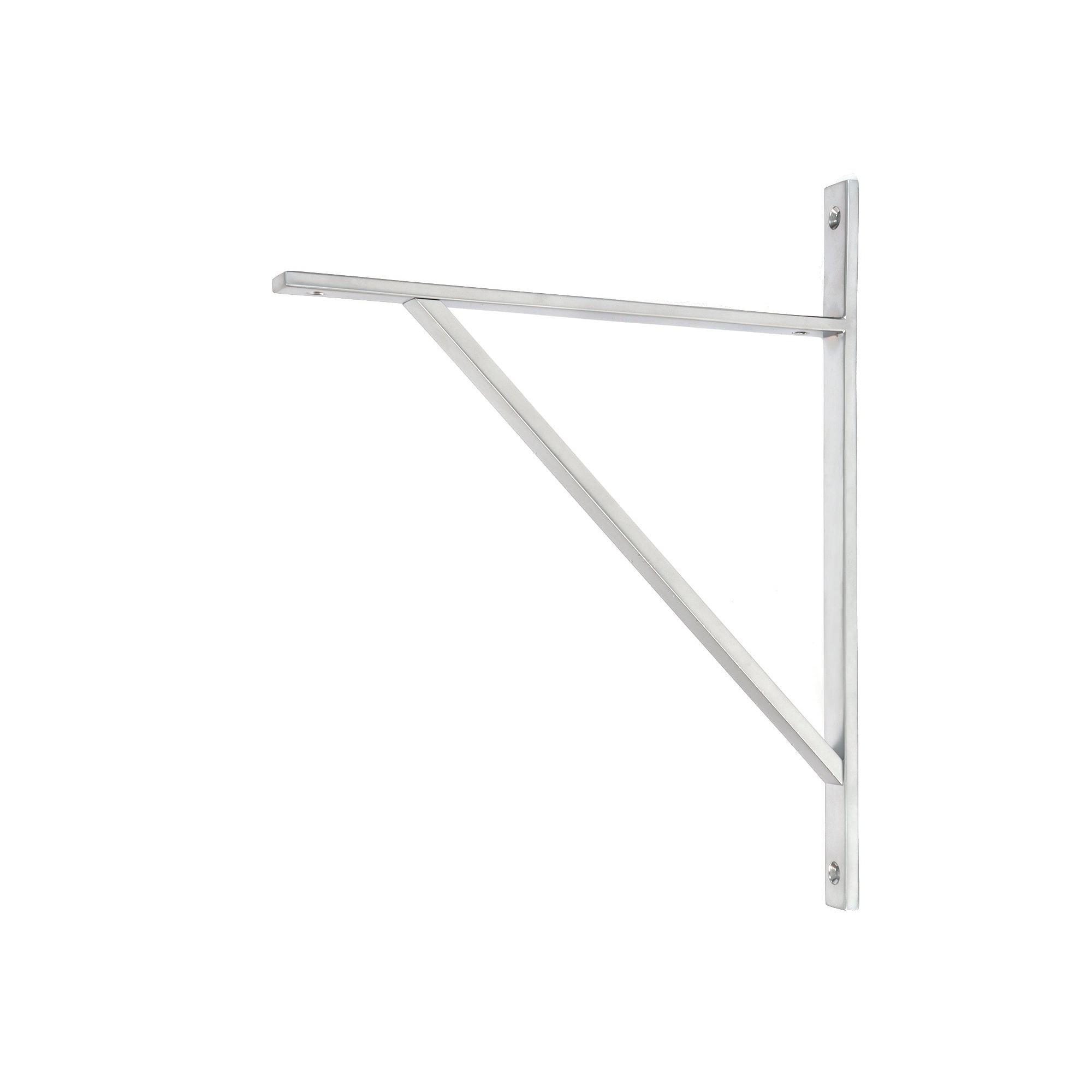 Satin Chrome Chalfont Shelf Bracket (314mm x 250mm) | From The Anvil - Shelf Brackets - From The Anvil - Yester Home