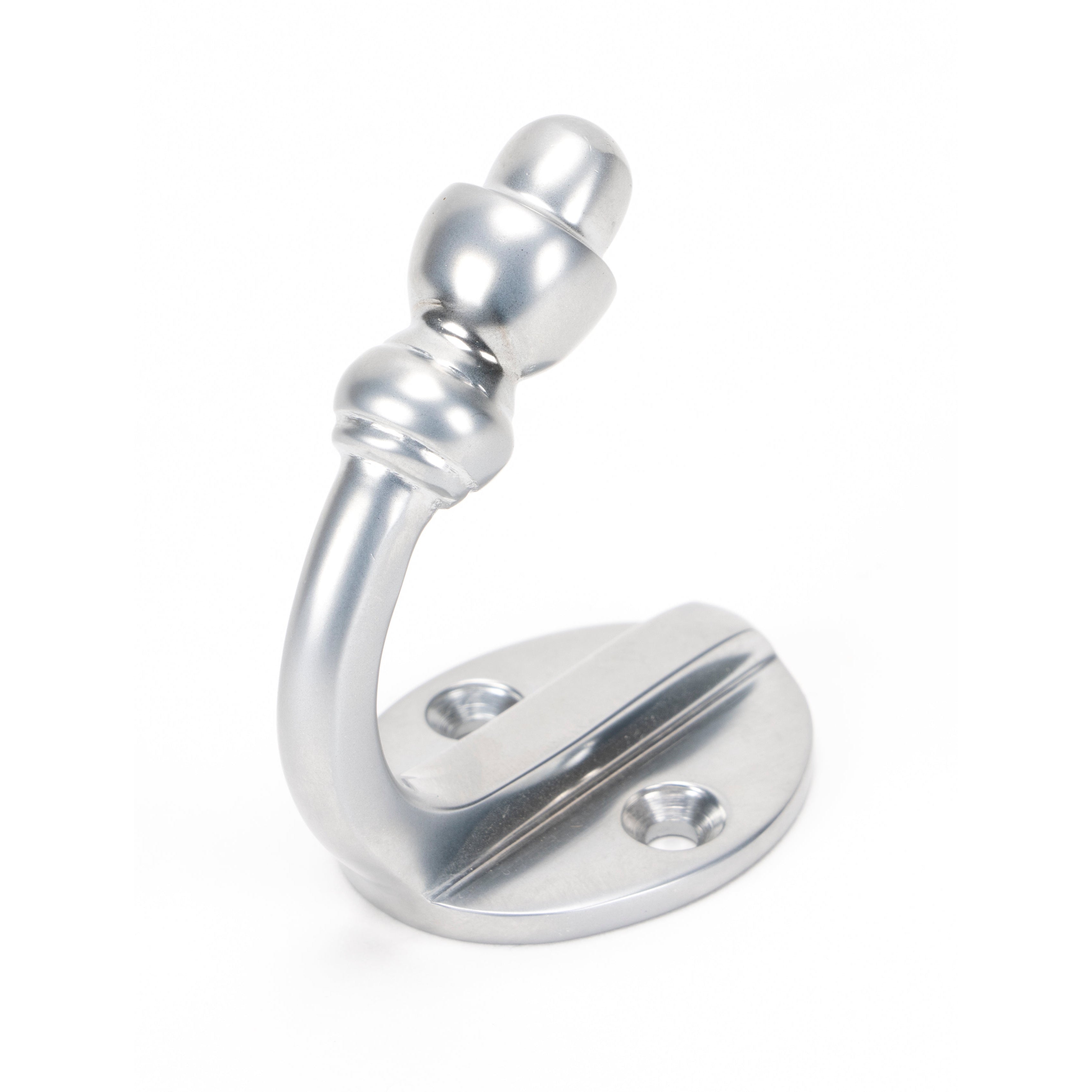 Satin Chrome Coat Hook | From The Anvil-Coat Hooks-Yester Home