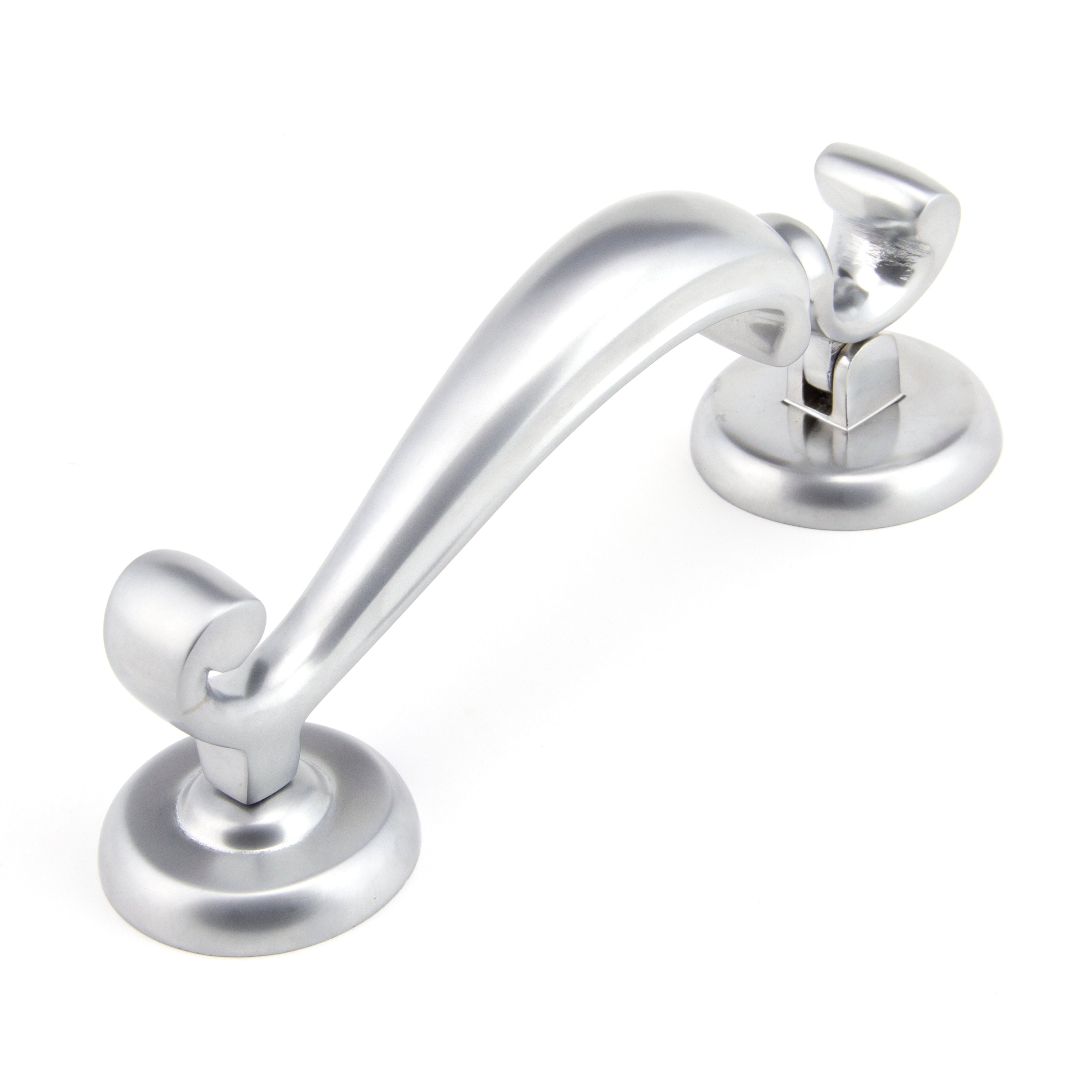 Satin Chrome Doctors Door Knocker | From The Anvil-Bolt-Through Door Knockers-Yester Home