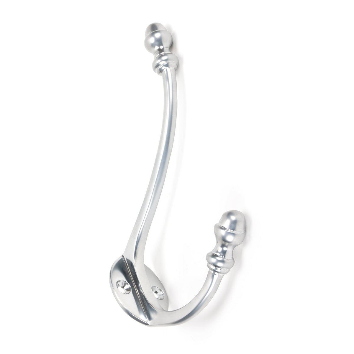 Satin Chrome Hat & Coat Hook | From The Anvil-Coat Hooks-Yester Home