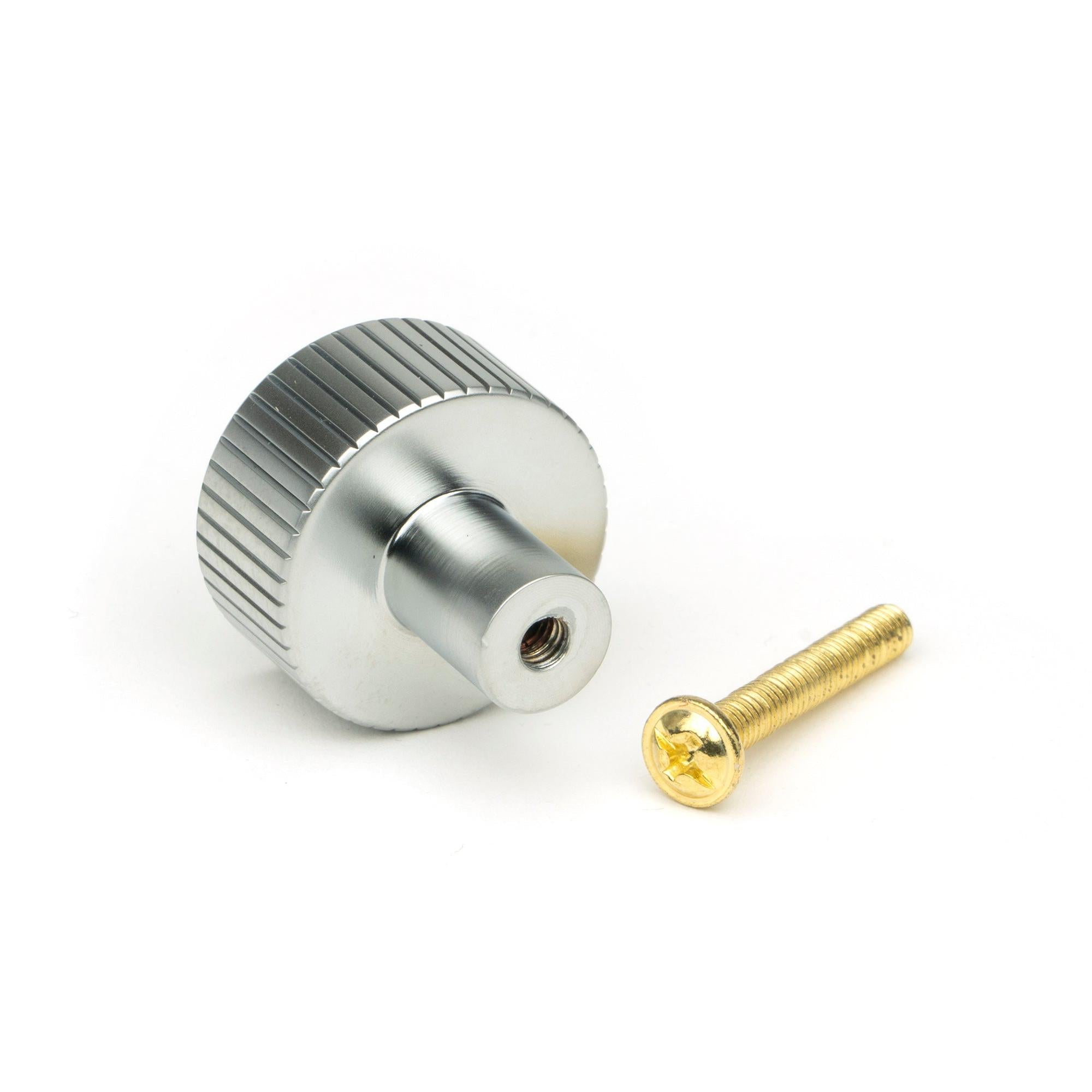 Satin Chrome Judd Cabinet Knob - 25mm (No rose) | From The Anvil - Cabinet Knobs - From The Anvil - Yester Home