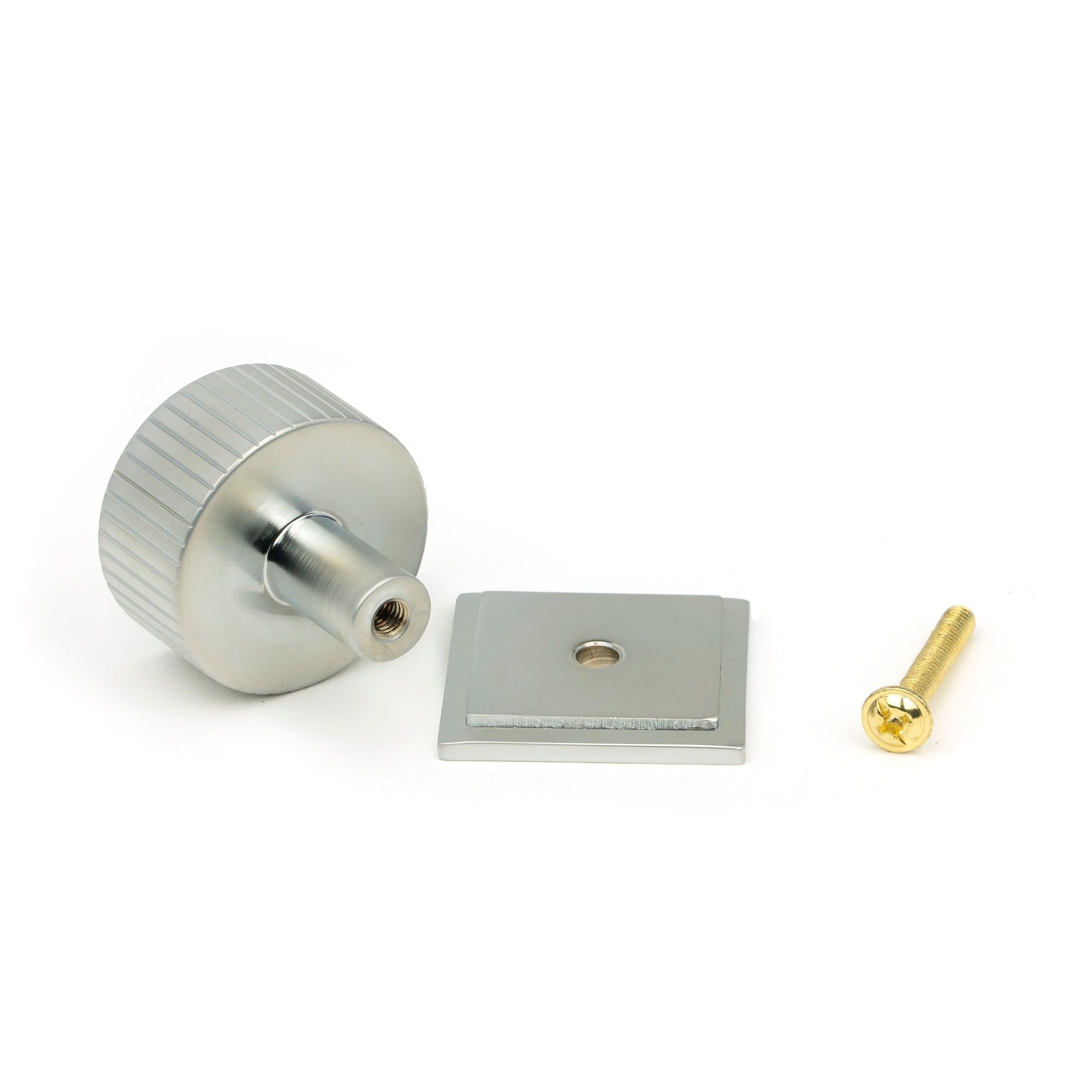 Satin Chrome Judd Cabinet Knob - 32mm (Square) | From The Anvil - Cabinet Knobs - From The Anvil - Yester Home