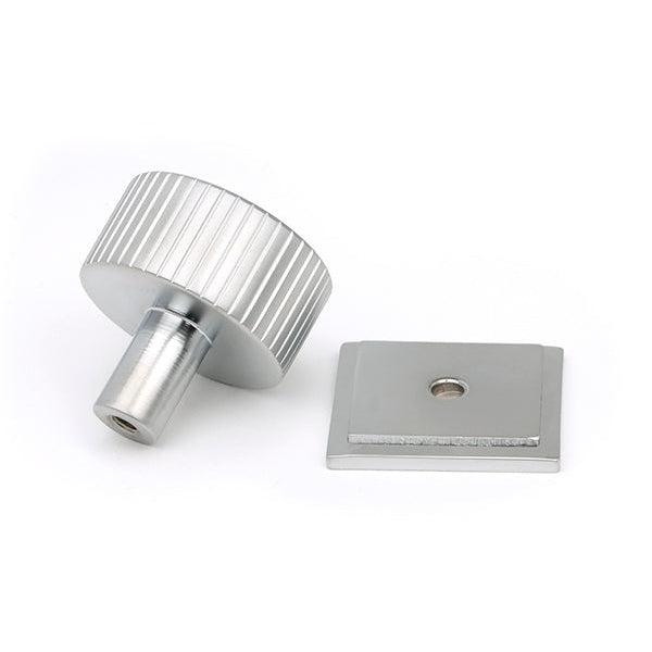 Satin Chrome Judd Cabinet Knob - 32mm (Square) | From The Anvil-Cabinet Knobs-Yester Home
