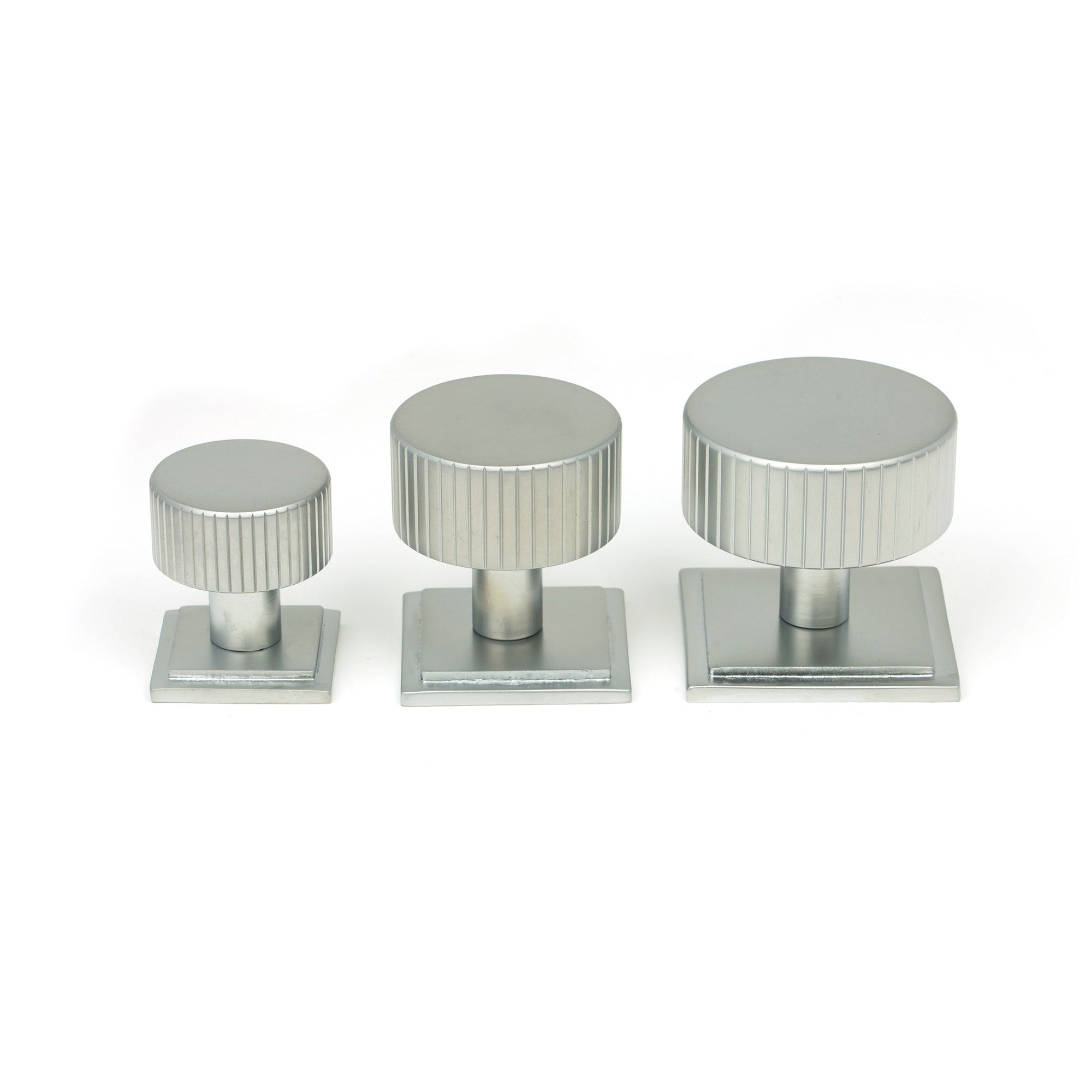 Satin Chrome Judd Cabinet Knob - 32mm (Square) | From The Anvil-Cabinet Knobs-Yester Home